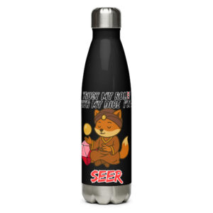 Dicefox Seer – Trust my roll(e)! - Edelstahl Trinkflasche 500ml