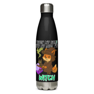 Dicefox Witch – Trust my roll(e)! - Edelstahl Trinkflasche 500ml