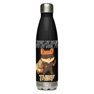 Dicefox Thief – Trust my roll(e)! - Edelstahl Trinkflasche 500ml