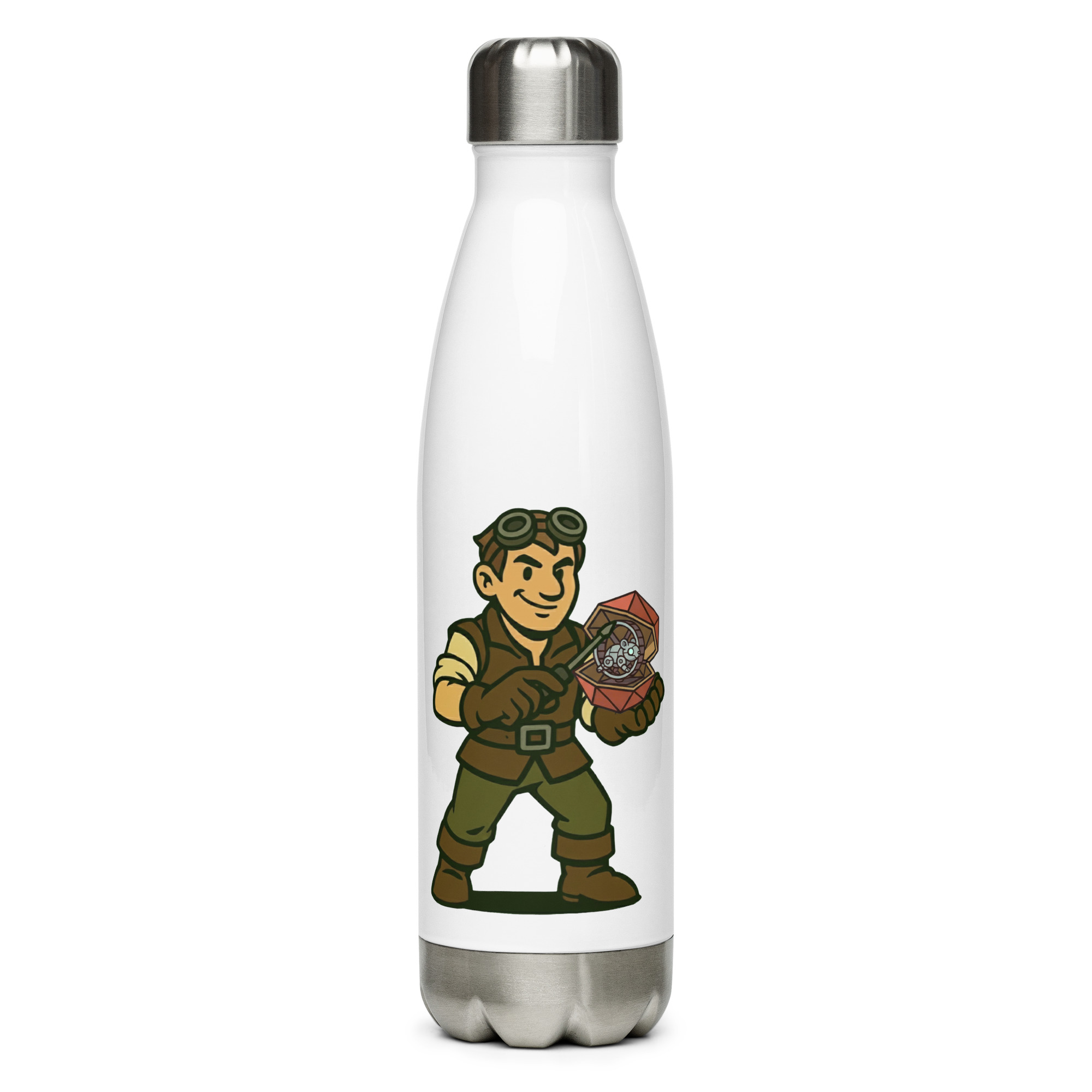 Artificer – Gear & Dice Edition - Edelstahl Trinkflasche 500ml – Bild 4