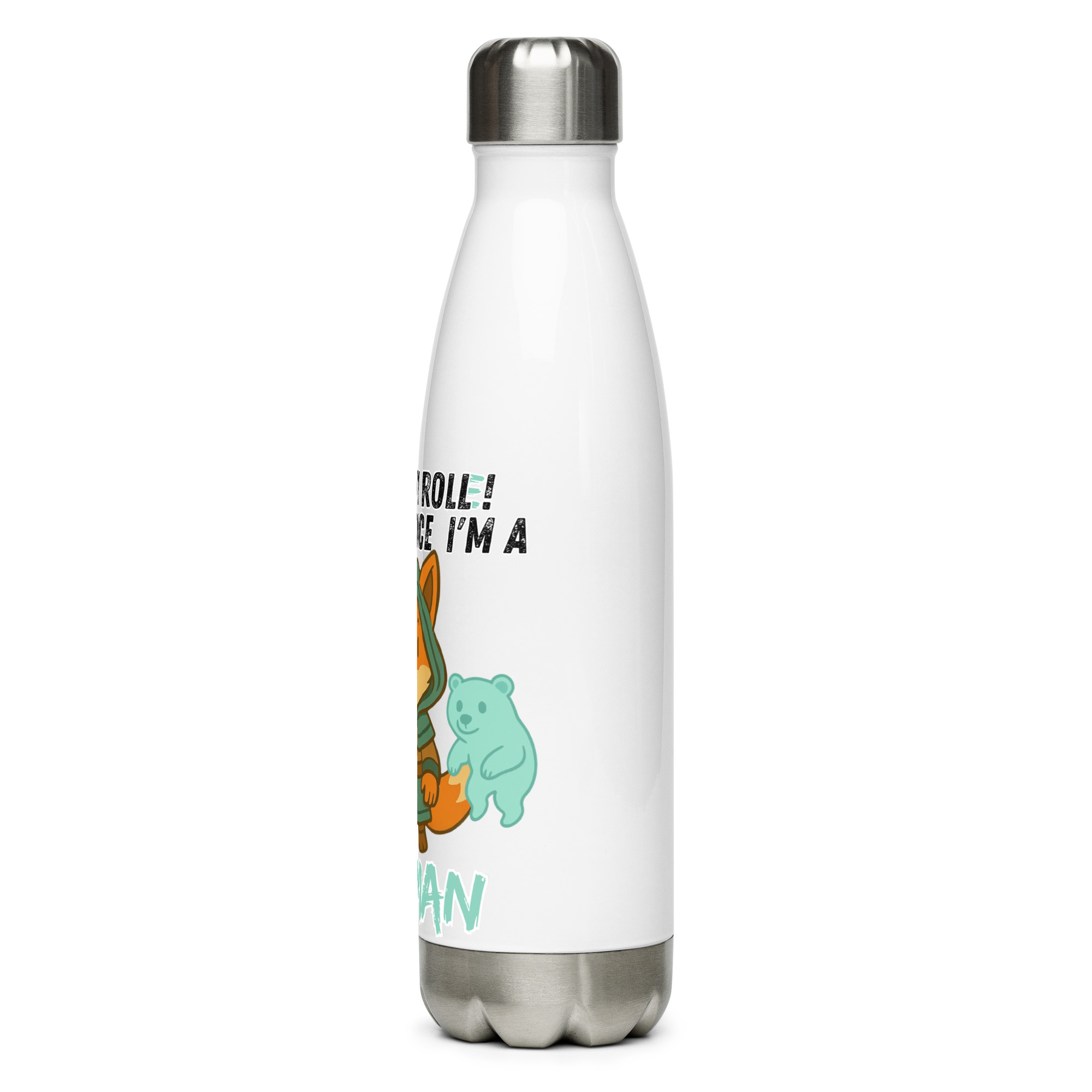 Dicefox Shaman – Trust my roll(e)! - Edelstahl Trinkflasche 500ml – Bild 6