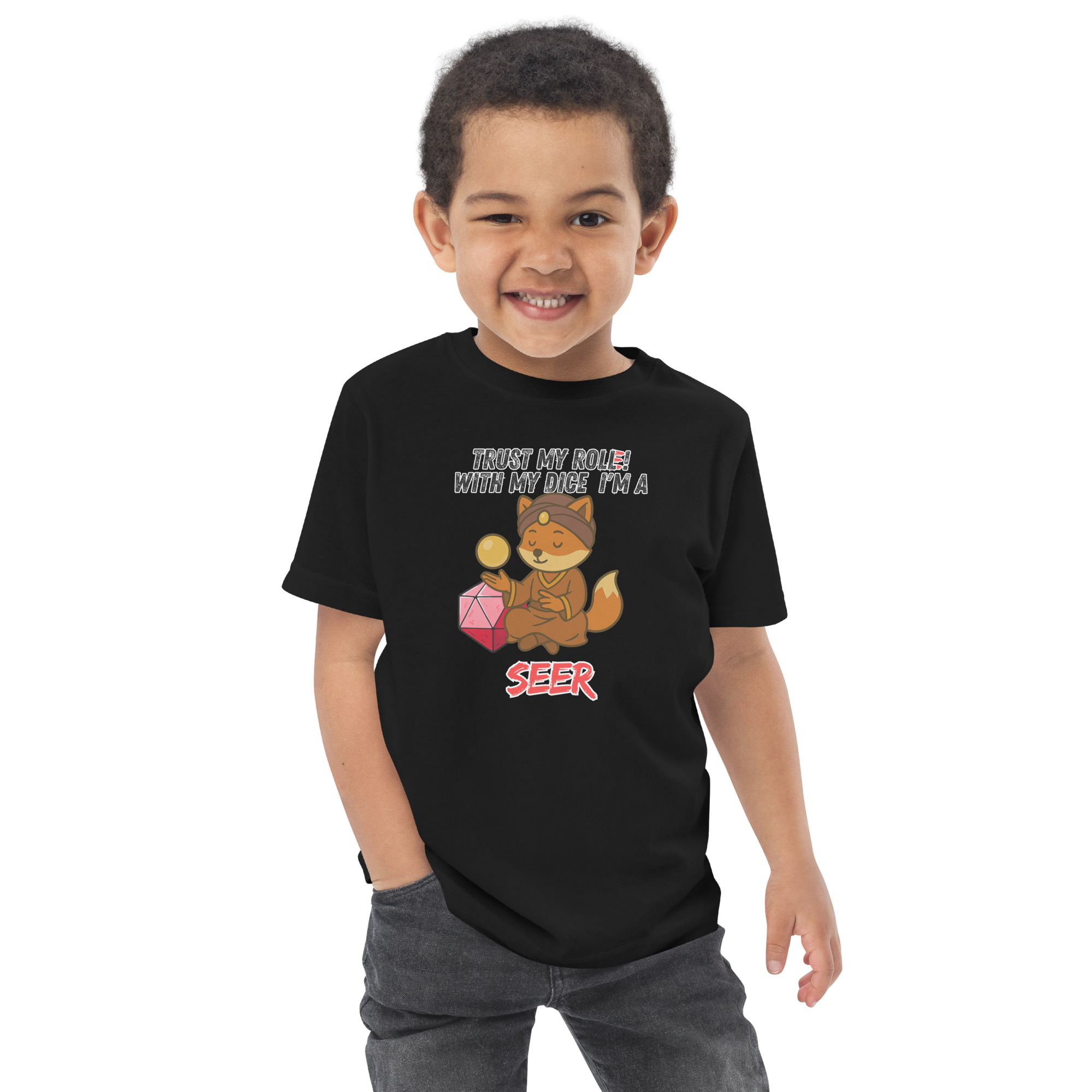 Dicefox Seer – Trust my roll(e)! - Jersey-T-Shirt für Kleinkinder – Bild 4