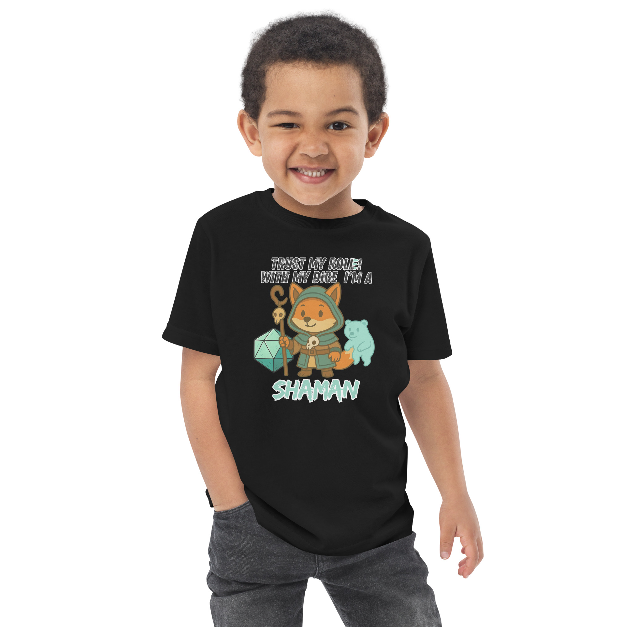 Dicefox Shaman – Trust my roll(e)! - Jersey-T-Shirt für Kleinkinder – Bild 4