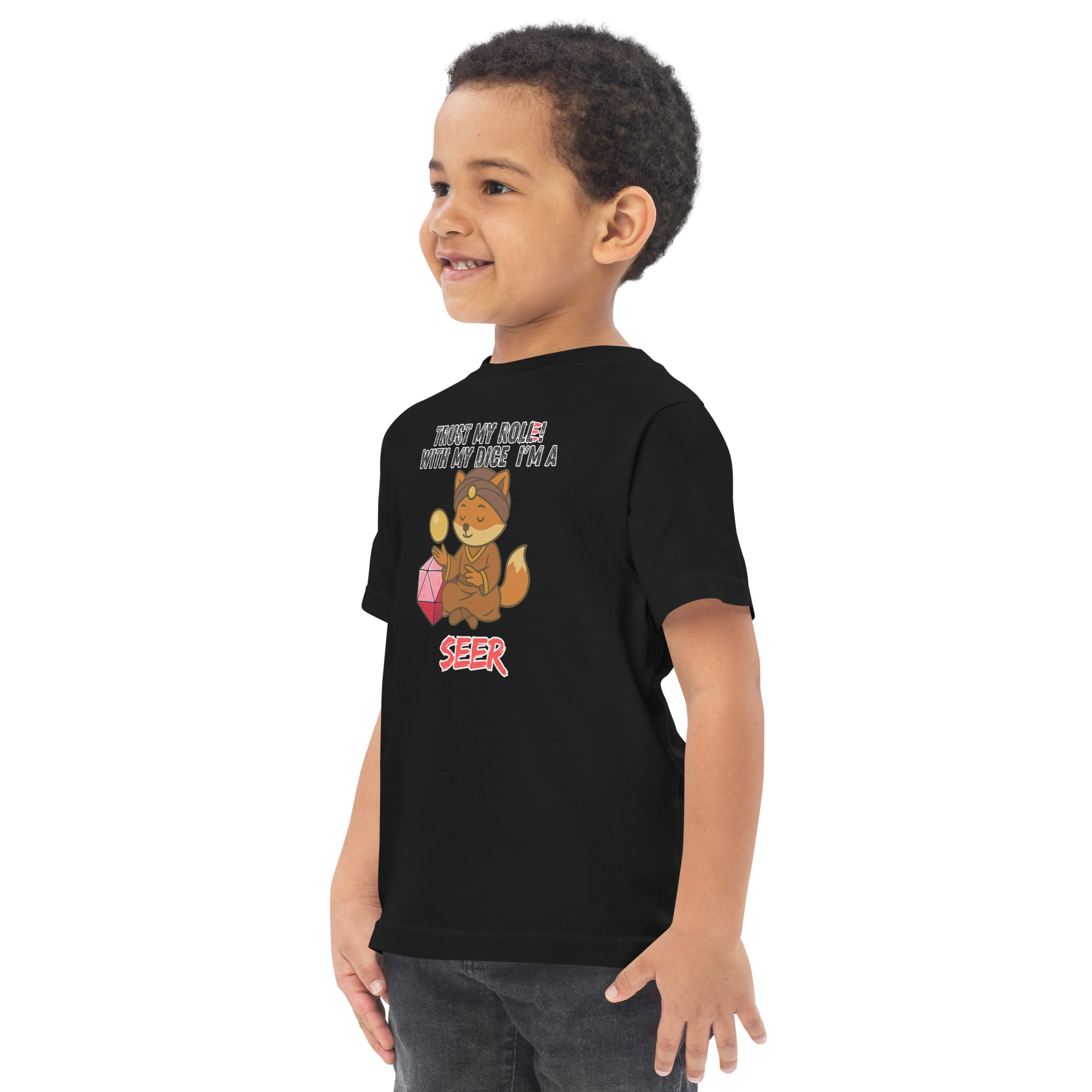 Dicefox Seer – Trust my roll(e)! - Jersey-T-Shirt für Kleinkinder – Bild 3