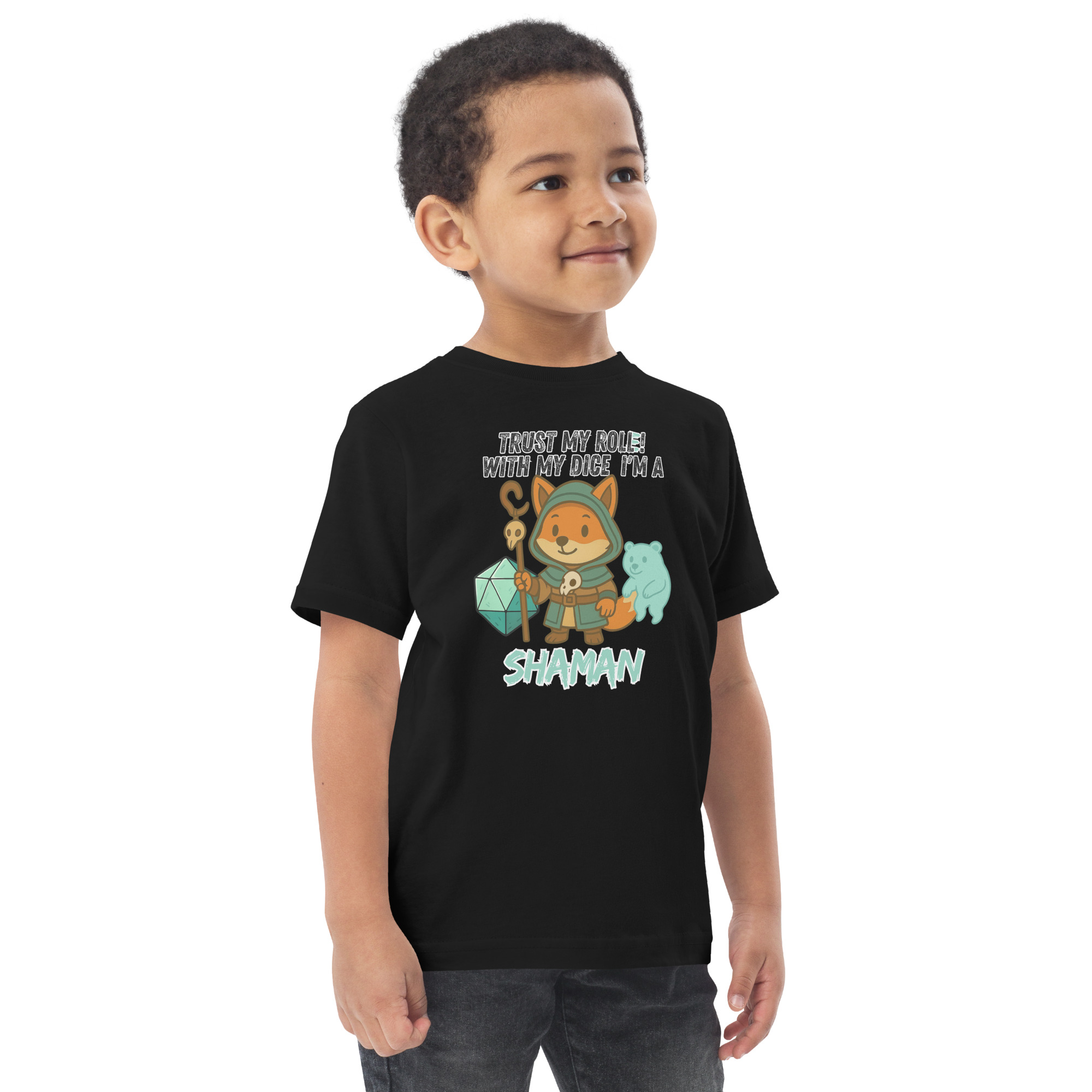 Dicefox Shaman – Trust my roll(e)! - Jersey-T-Shirt für Kleinkinder – Bild 2