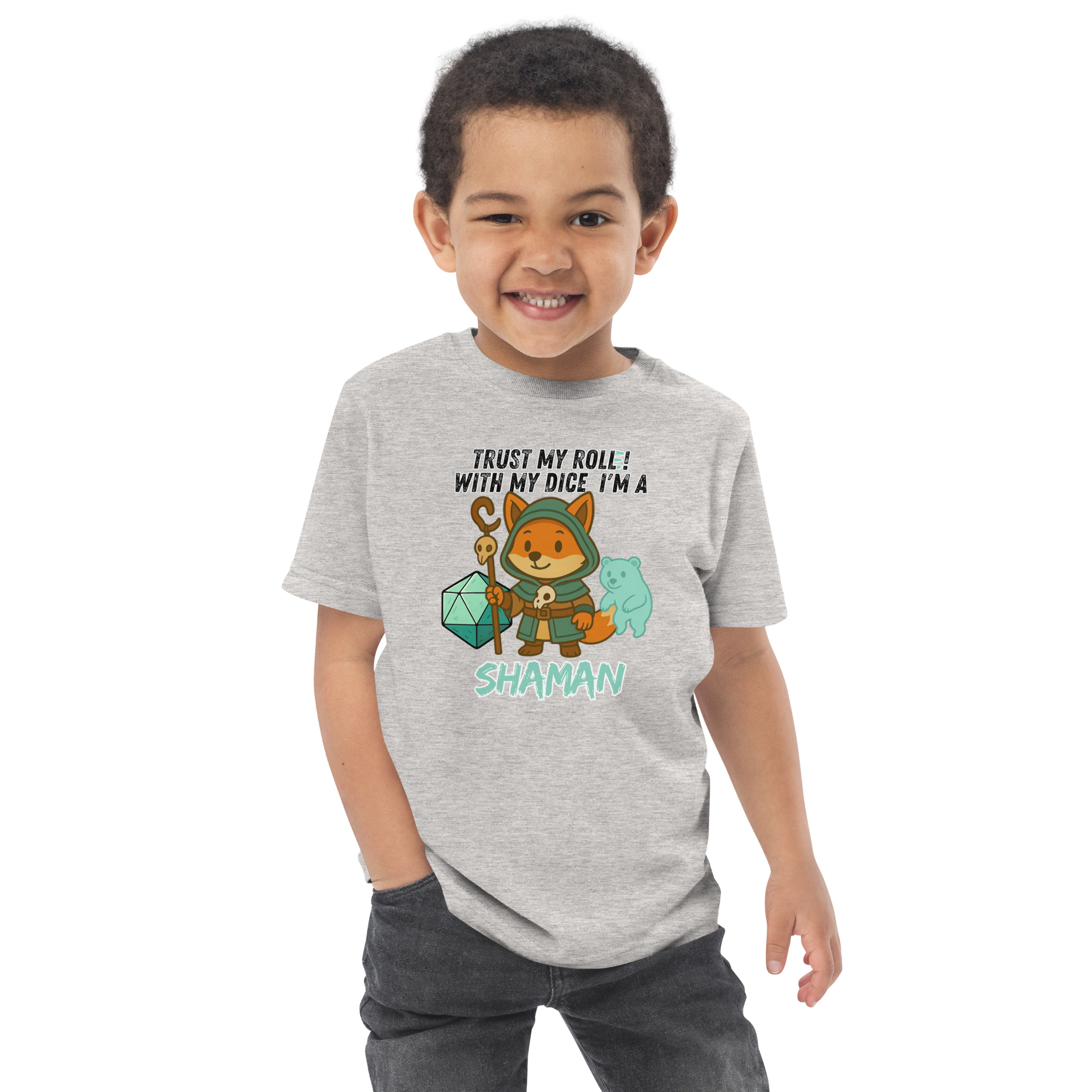 Dicefox Shaman – Trust my roll(e)! - Jersey-T-Shirt für Kleinkinder – Bild 19
