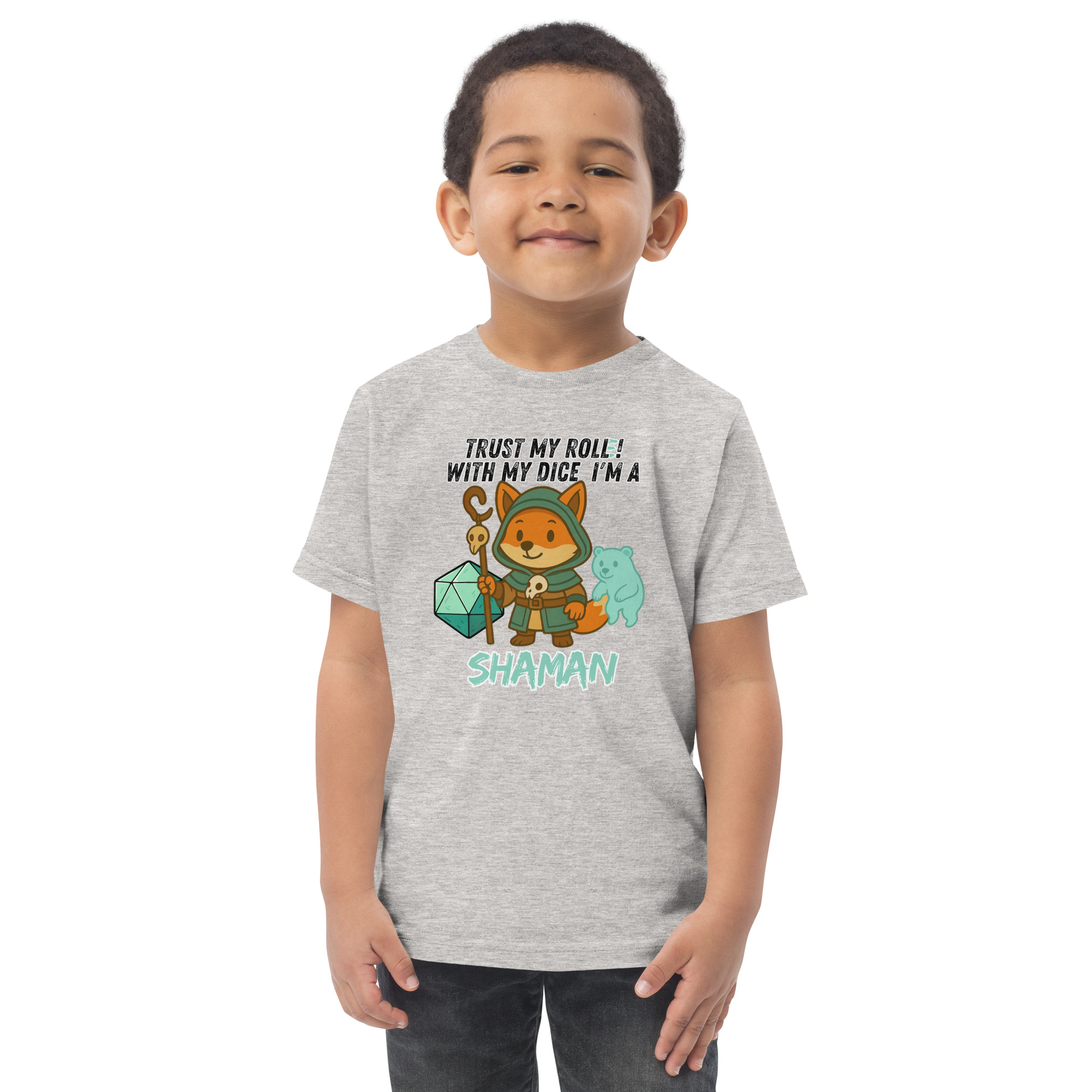 Dicefox Shaman – Trust my roll(e)! - Jersey-T-Shirt für Kleinkinder – Bild 16