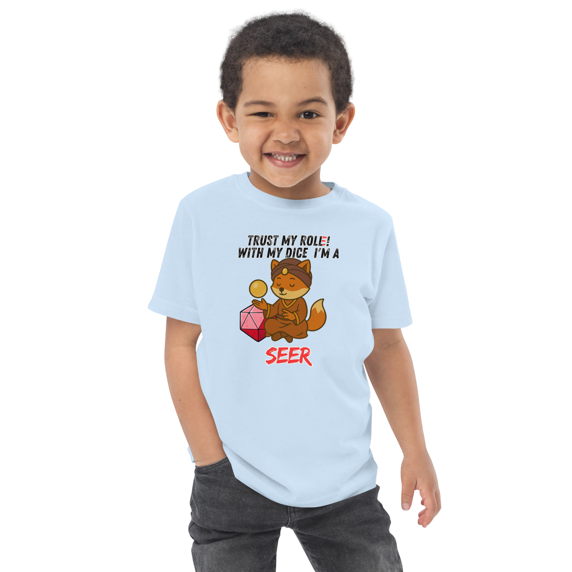 Dicefox Seer – Trust my roll(e)! - Jersey-T-Shirt für Kleinkinder – Bild 24