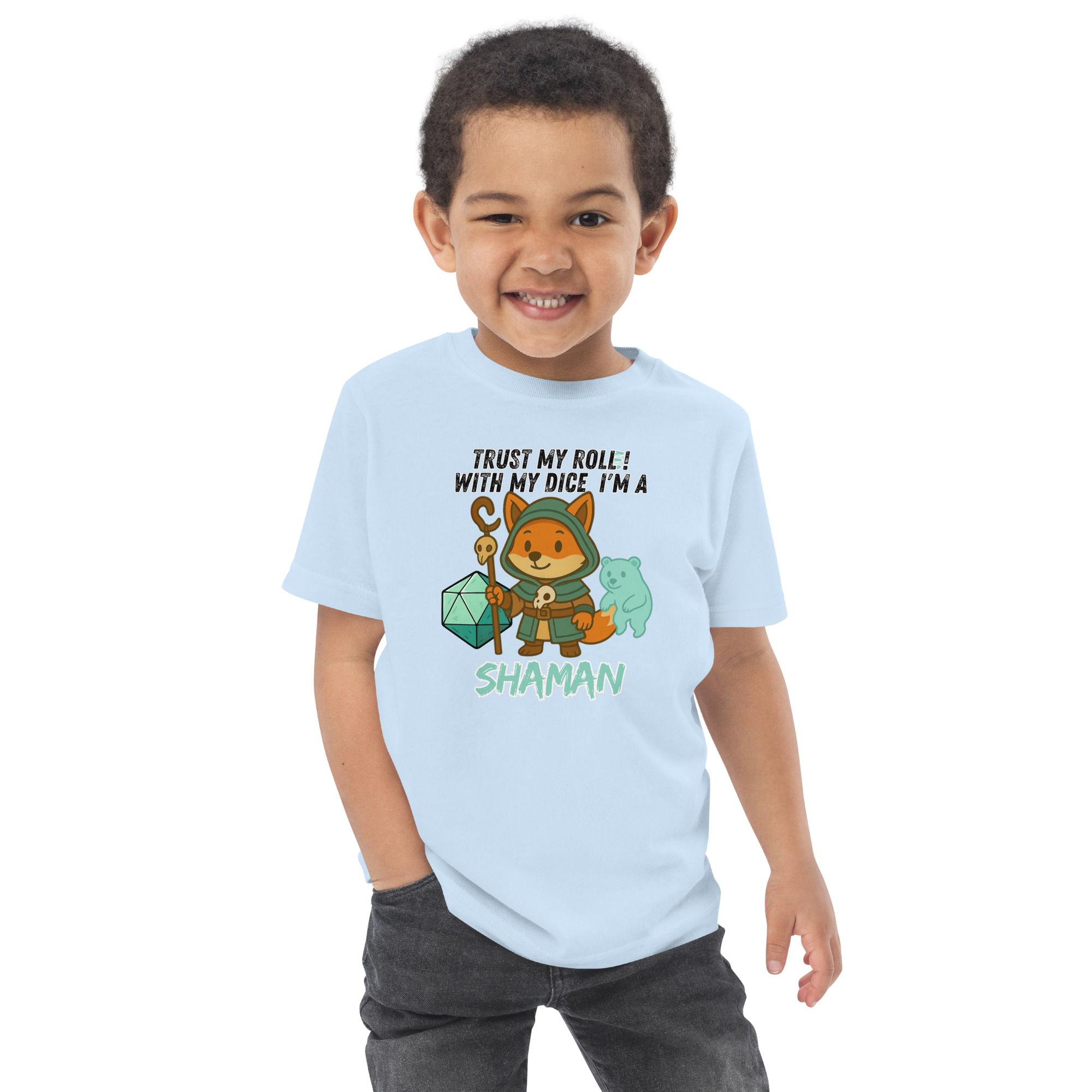 Dicefox Shaman – Trust my roll(e)! - Jersey-T-Shirt für Kleinkinder – Bild 24
