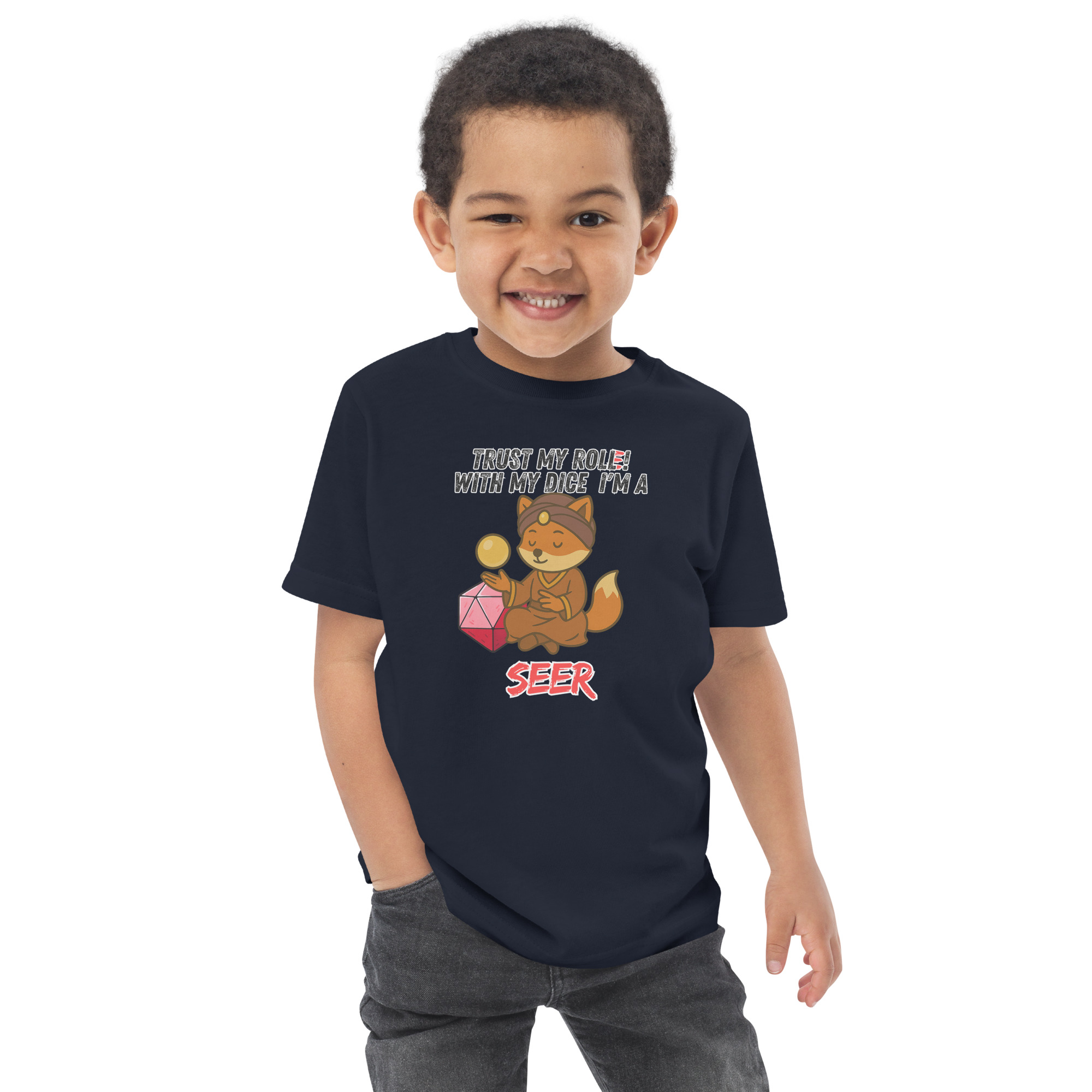 Dicefox Seer – Trust my roll(e)! - Jersey-T-Shirt für Kleinkinder – Bild 9