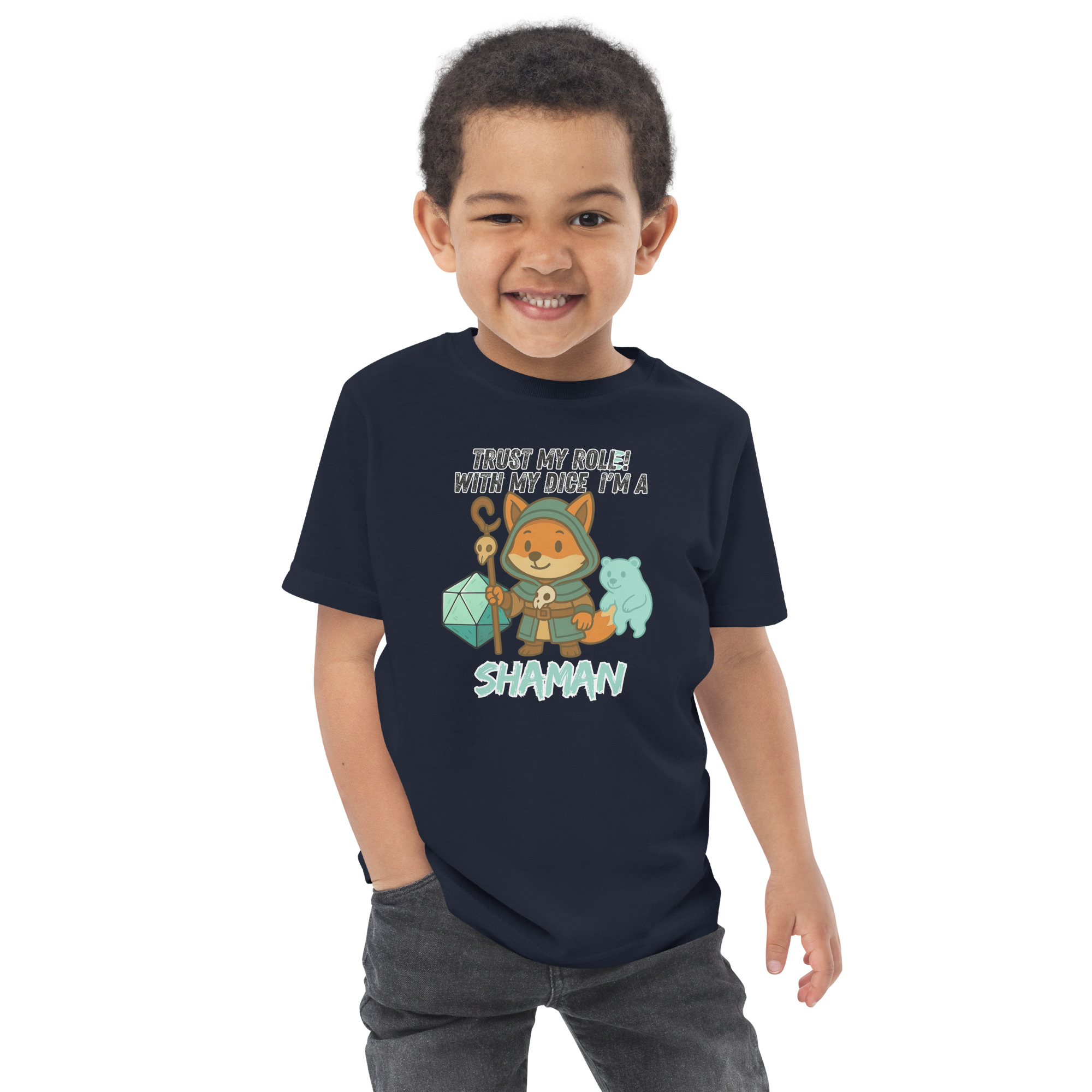 Dicefox Shaman – Trust my roll(e)! - Jersey-T-Shirt für Kleinkinder – Bild 9