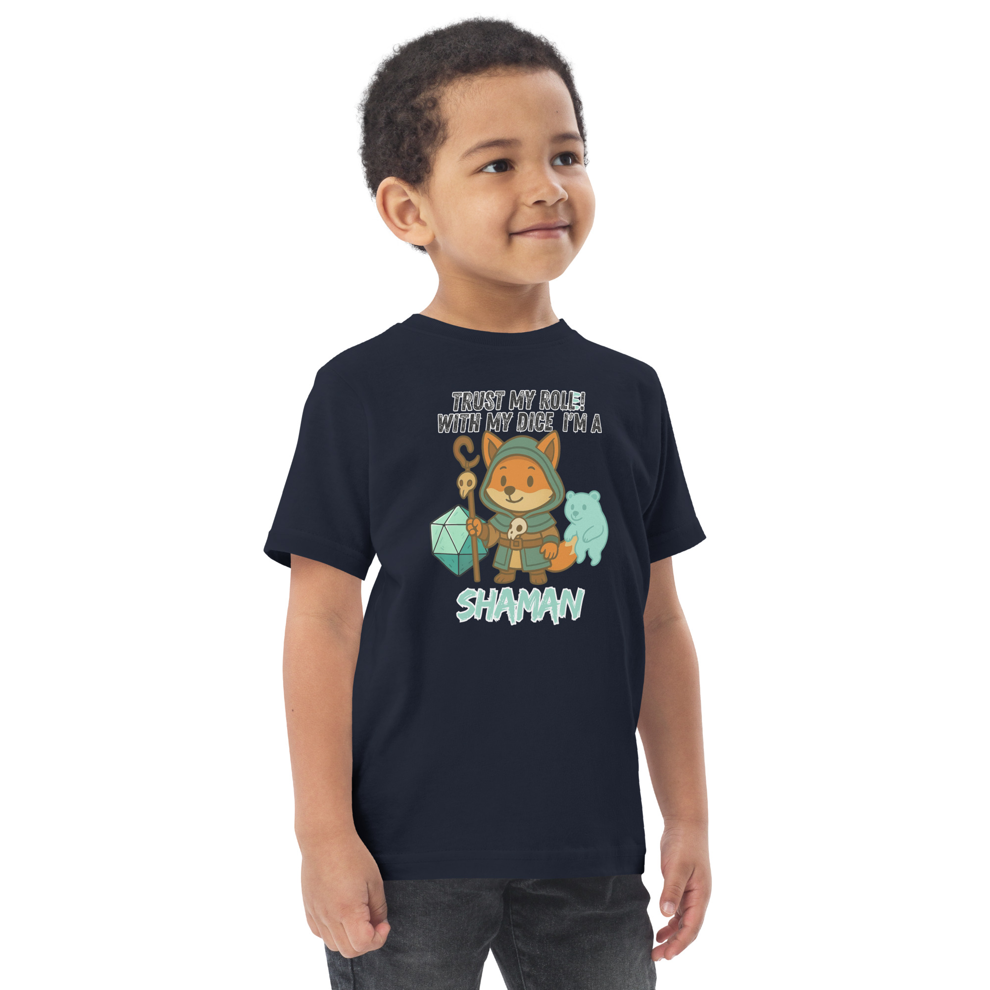 Dicefox Shaman – Trust my roll(e)! - Jersey-T-Shirt für Kleinkinder – Bild 7