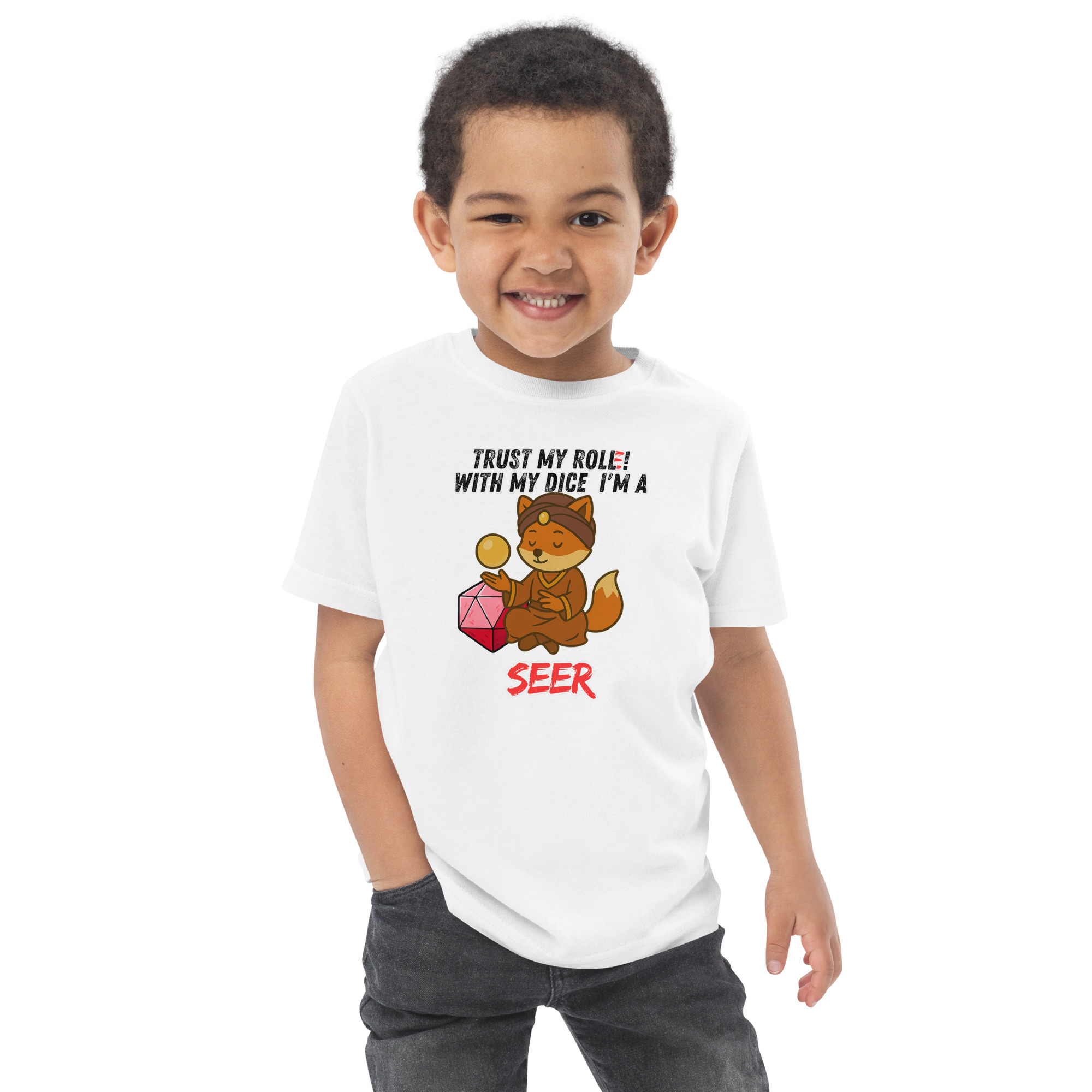 Dicefox Seer – Trust my roll(e)! - Jersey-T-Shirt für Kleinkinder – Bild 29