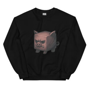 Dicemals Würfelschwein – Düstere Würfelform in Tiergestalt - DTG-Unisex-Pullover