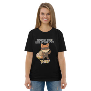 Dicefox Thief – Trust my roll(e)! - DTG-Unisex-Bio-Baumwoll-T-Shirt