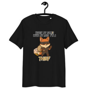 Dicefox Thief – Trust my roll(e)! - Unisex-Bio-Baumwoll-T-Shirt