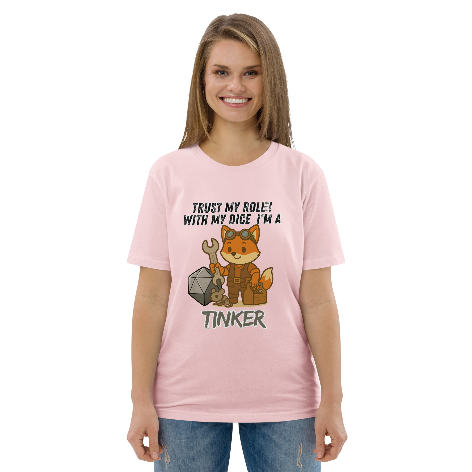 Dicefox Tinker – Trust my roll(e)! - DTG-Unisex-Bio-Baumwoll-T-Shirt – Bild 85
