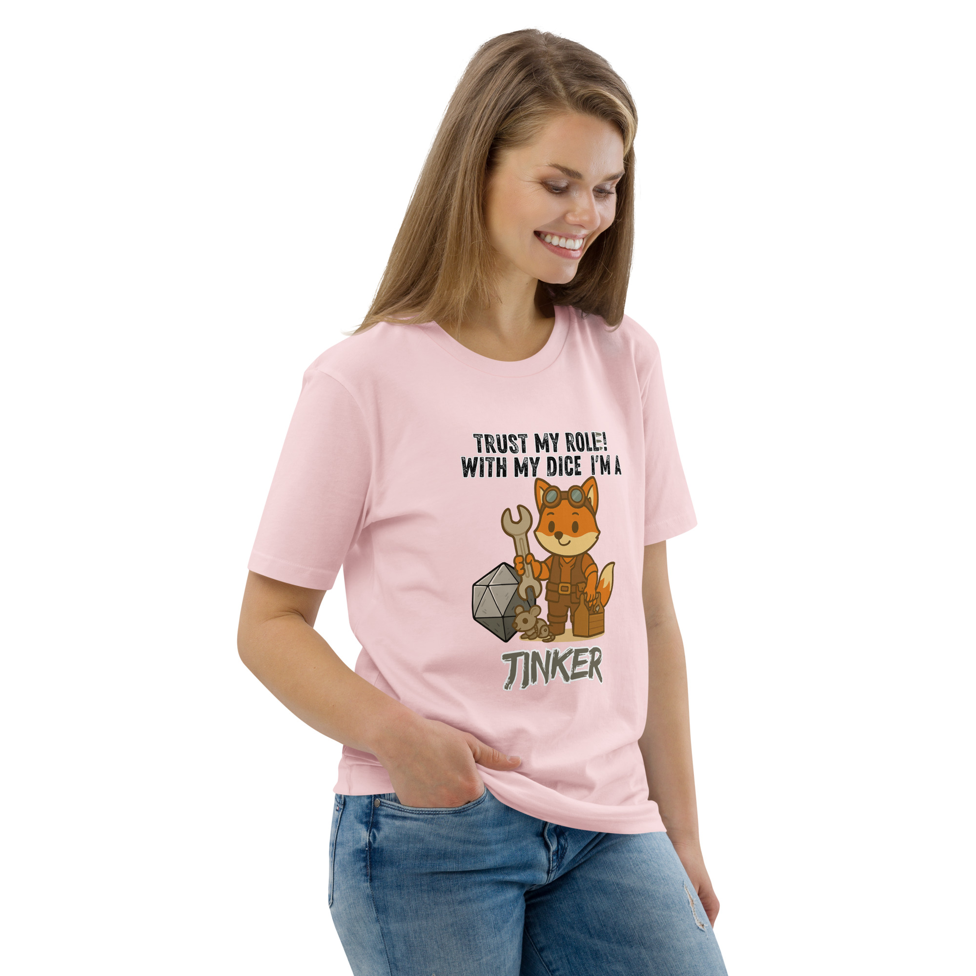 Dicefox Tinker – Trust my roll(e)! - DTG-Unisex-Bio-Baumwoll-T-Shirt – Bild 89
