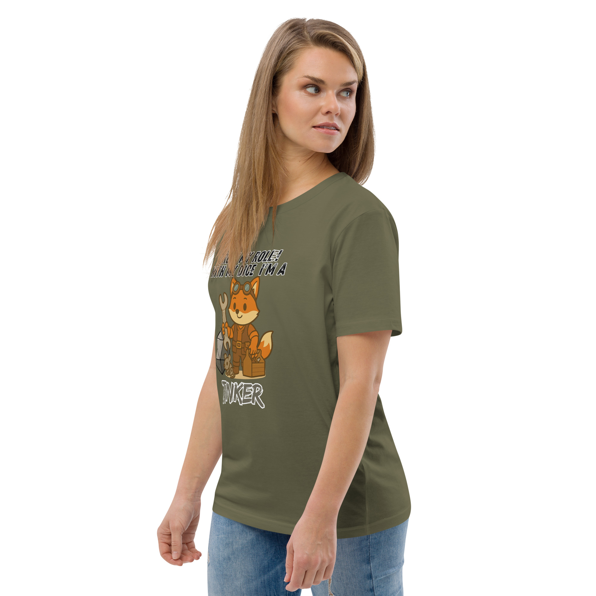 Dicefox Tinker – Trust my roll(e)! - DTG-Unisex-Bio-Baumwoll-T-Shirt – Bild 53