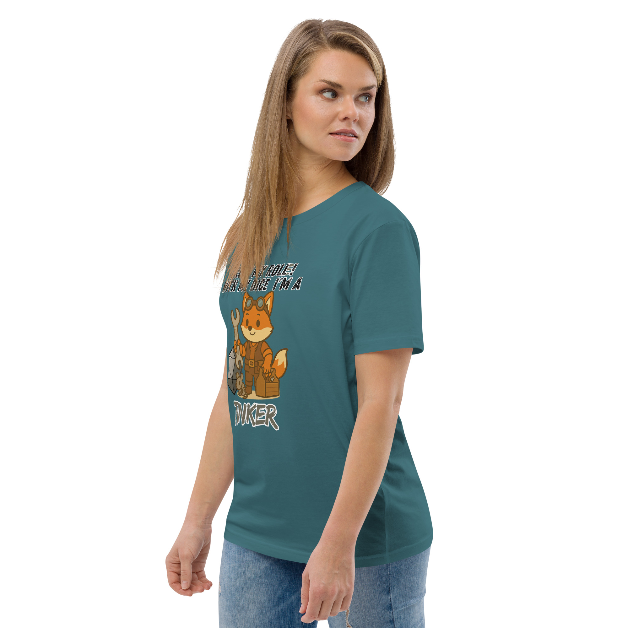 Dicefox Tinker – Trust my roll(e)! - DTG-Unisex-Bio-Baumwoll-T-Shirt – Bild 46