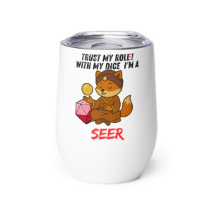 Dicefox Seer – Trust my roll(e)! - Weinbecher 355 ml (12 oz)