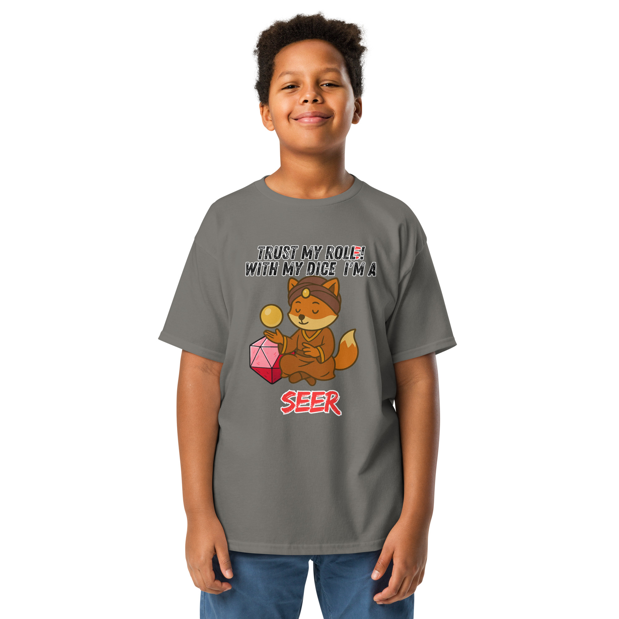 Dicefox Seer – Trust my roll(e)! - Klassisches T-Shirt für Jugendliche – Bild 12