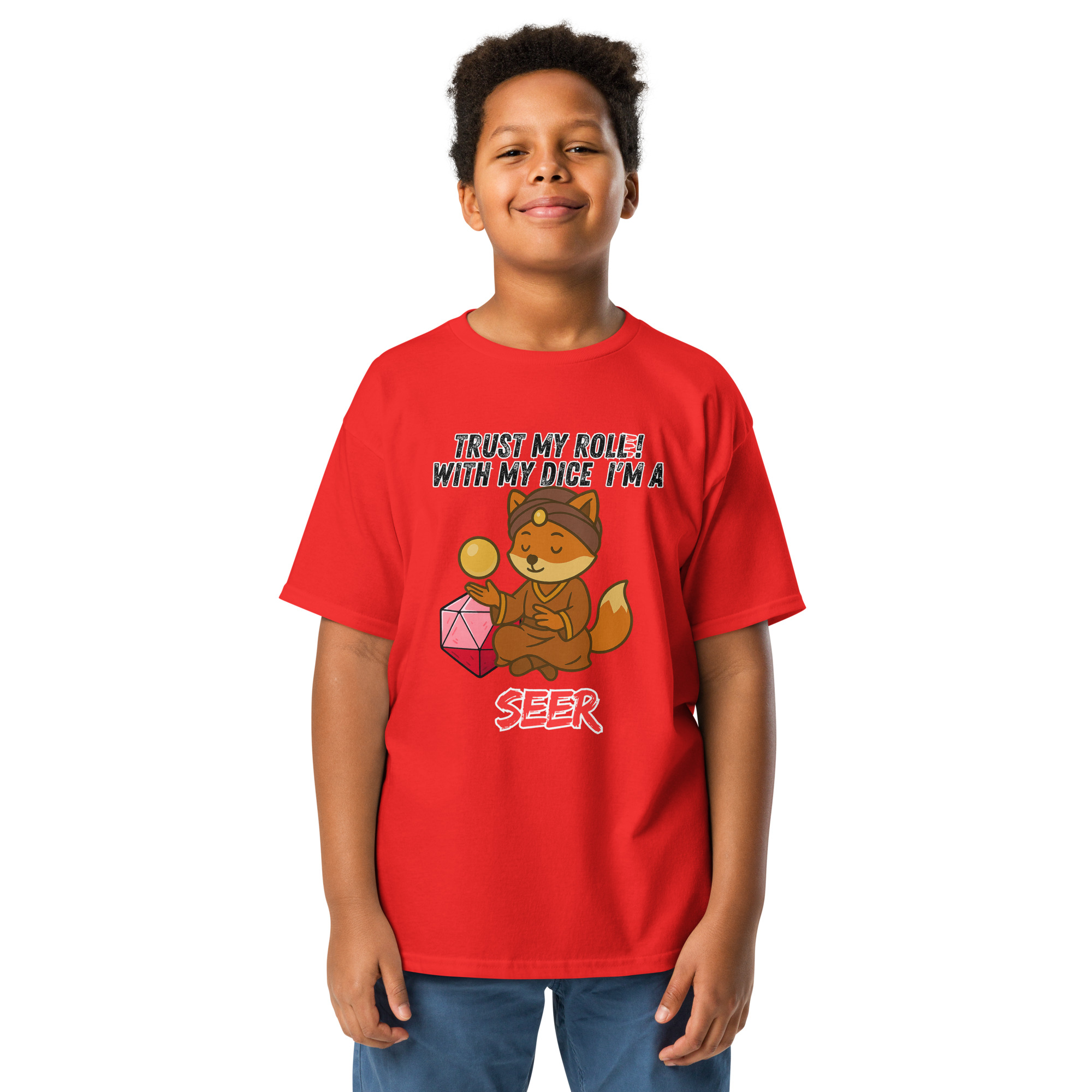 Dicefox Seer – Trust my roll(e)! - Klassisches T-Shirt für Jugendliche – Bild 8