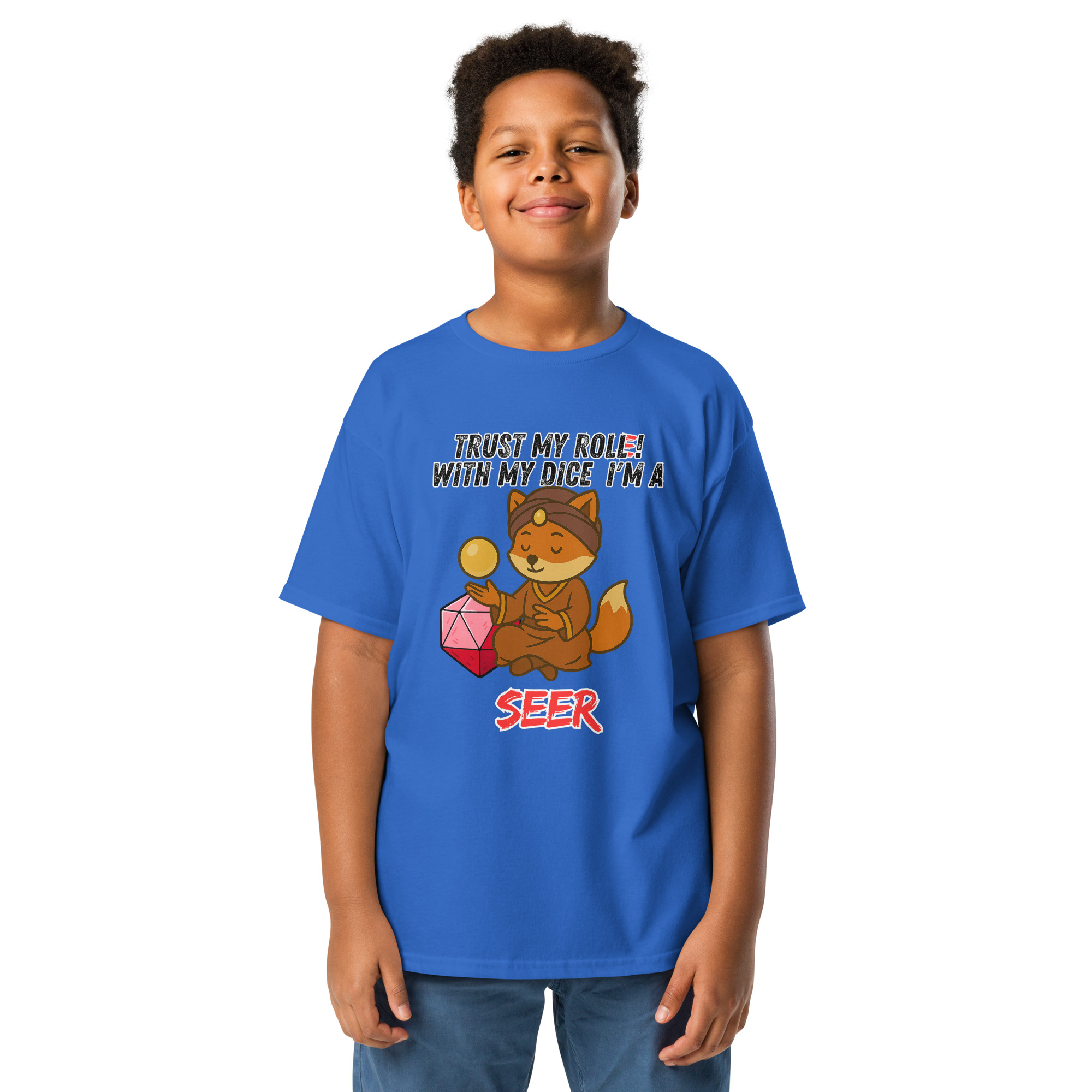 Dicefox Seer – Trust my roll(e)! - Klassisches T-Shirt für Jugendliche – Bild 10