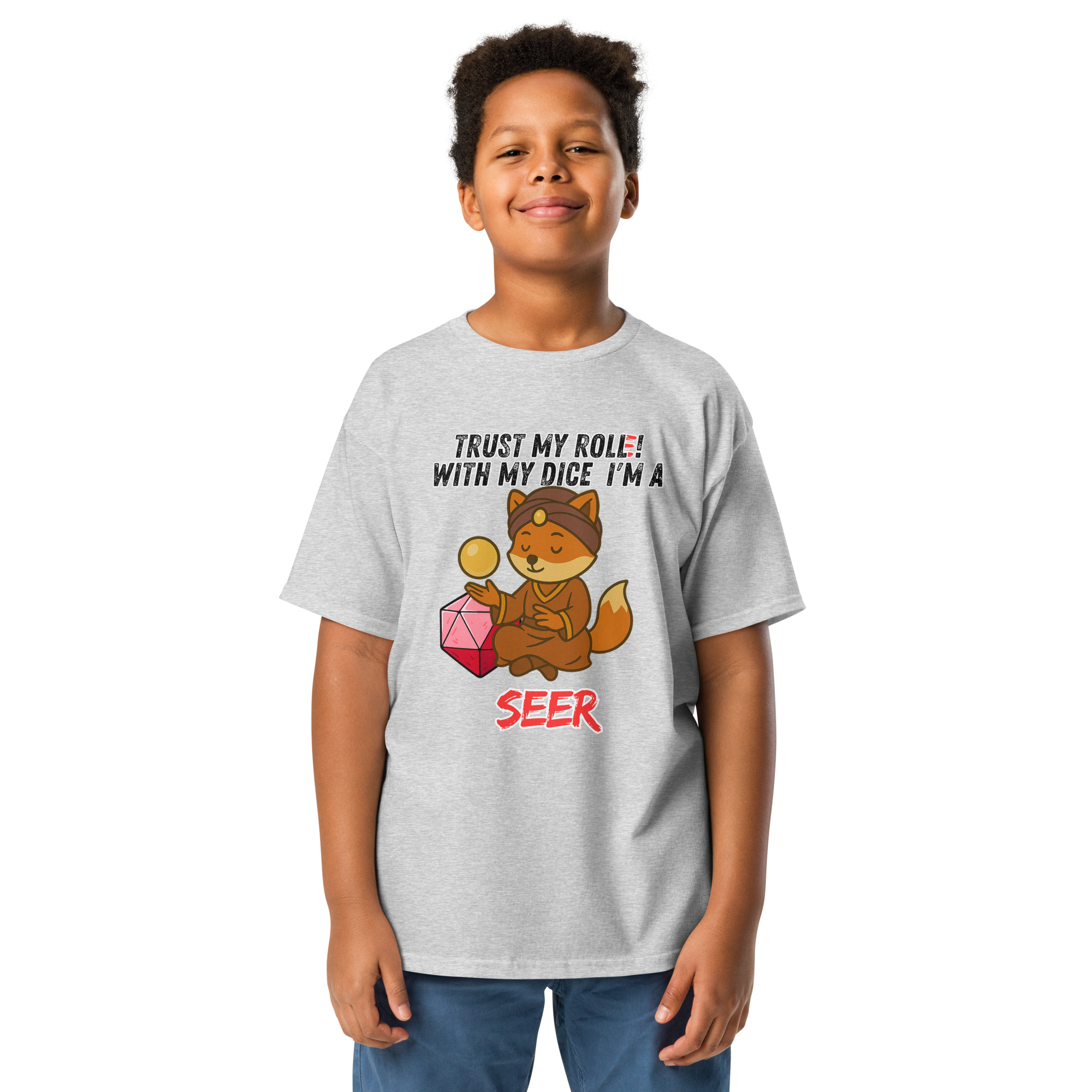 Dicefox Seer – Trust my roll(e)! - Klassisches T-Shirt für Jugendliche – Bild 18