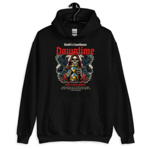Death&rsquo;s Countdown &ndash; Dark Fantasy - DTF-Unisex-Kapuzenpullover mit Werbung