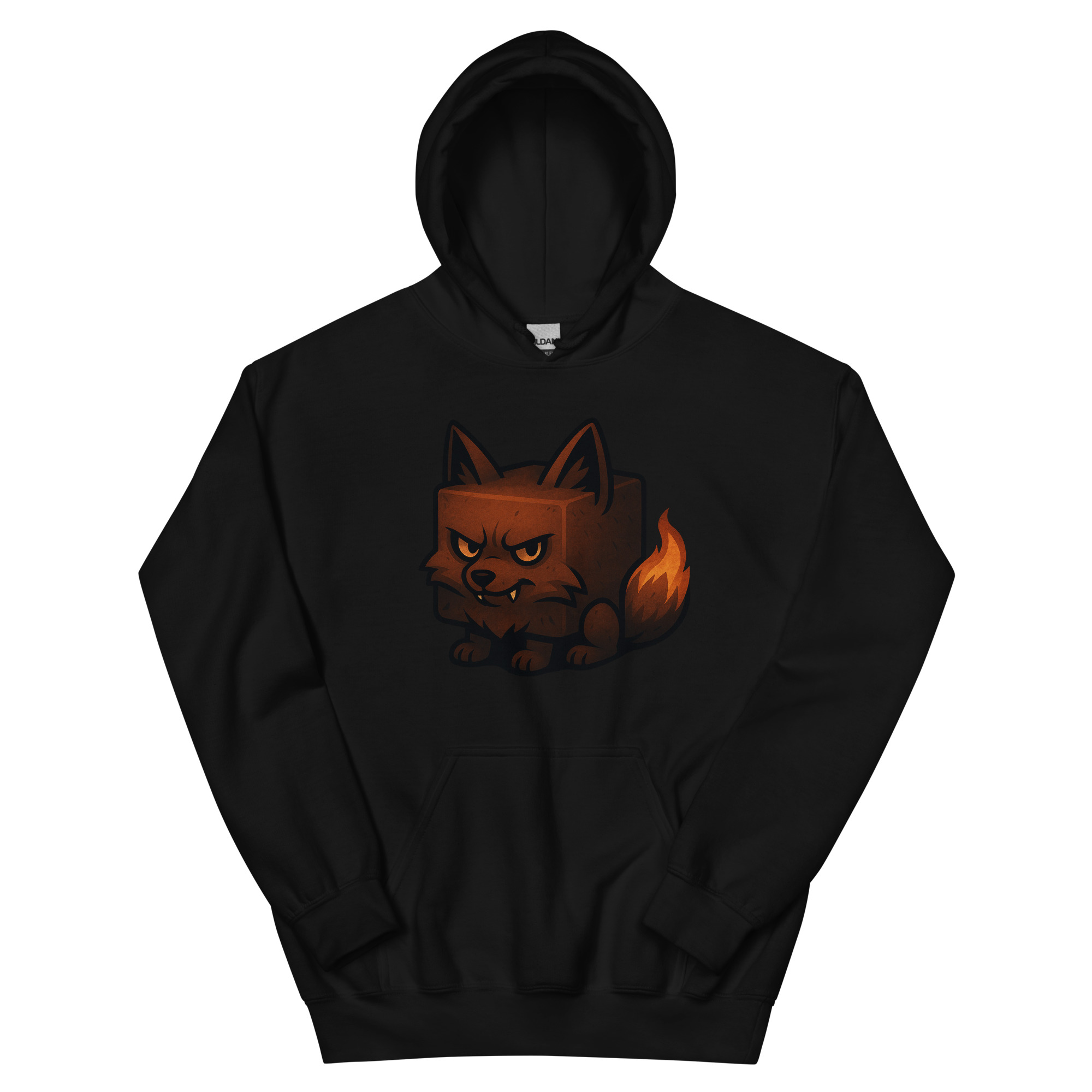 Dicemals Würfelfuchs – Düstere Würfelform in Tiergestalt - DTF-Unisex-Kapuzenpullover