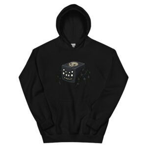 Dicemals Würfelspinne – Düstere Würfelform in Tiergestalt - DTF-Unisex-Kapuzenpullover