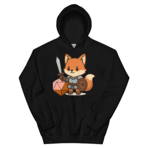 Würfelfuchs-Krieger - DTF-Unisex-Kapuzenpullover
