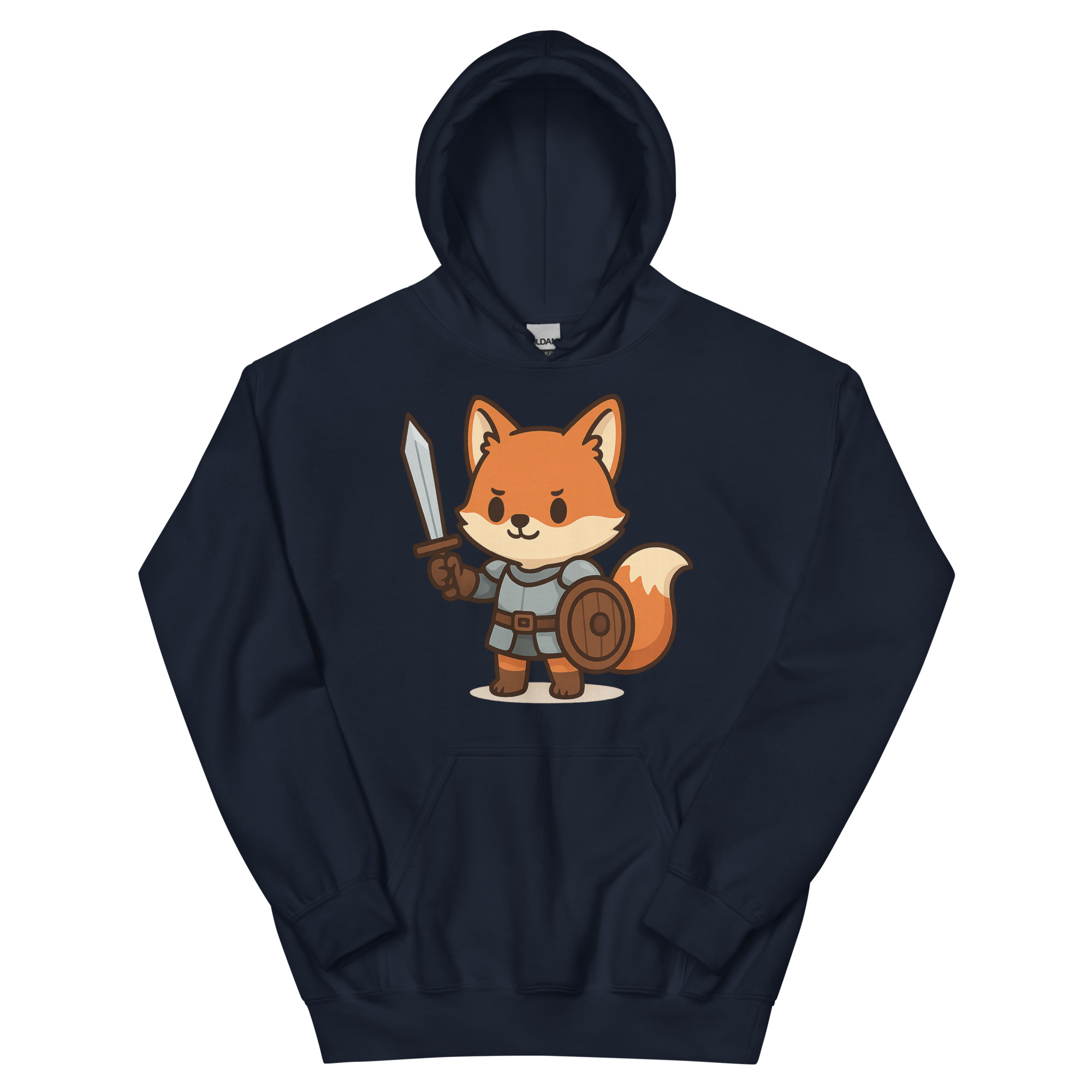 Fuchs-Krieger - DTF-Unisex-Kapuzenpullover – Bild 3