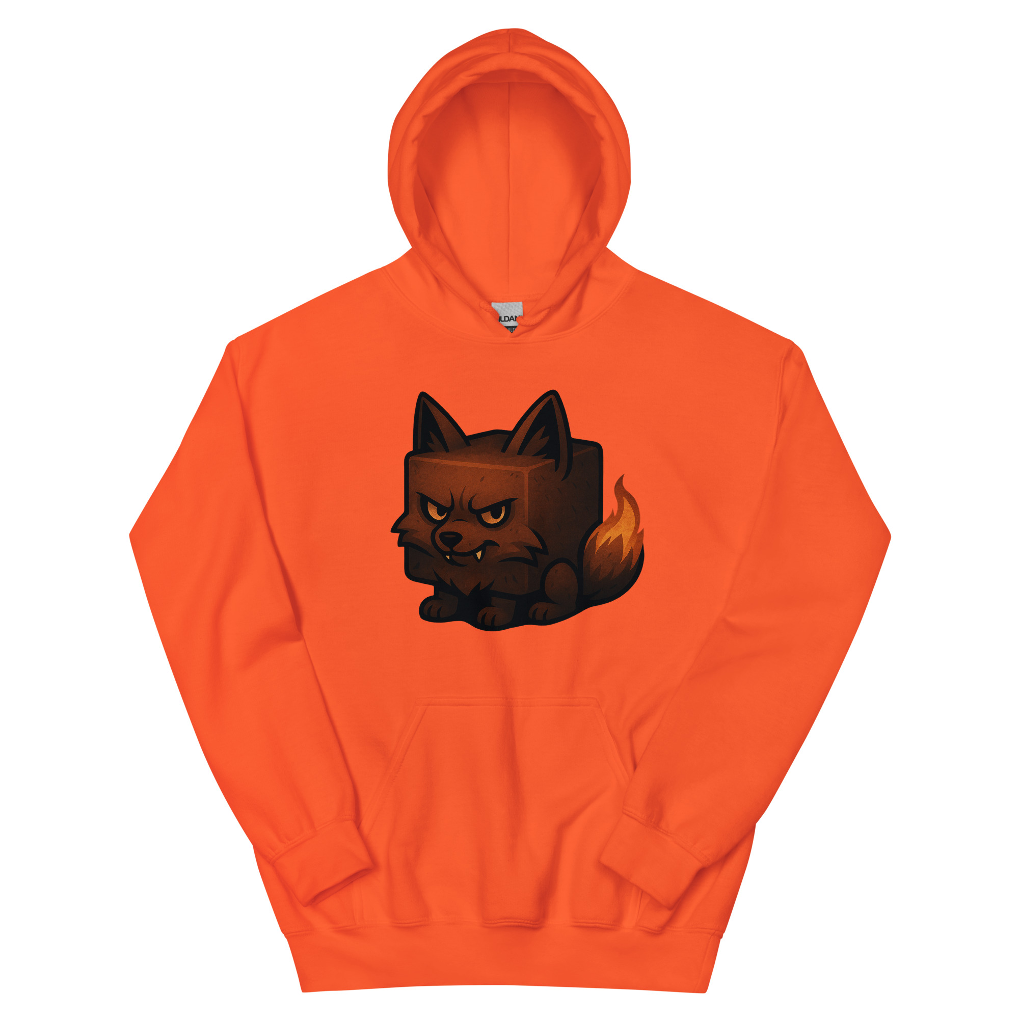 Dicemals Würfelfuchs – Düstere Würfelform in Tiergestalt - DTF-Unisex-Kapuzenpullover – Bild 13