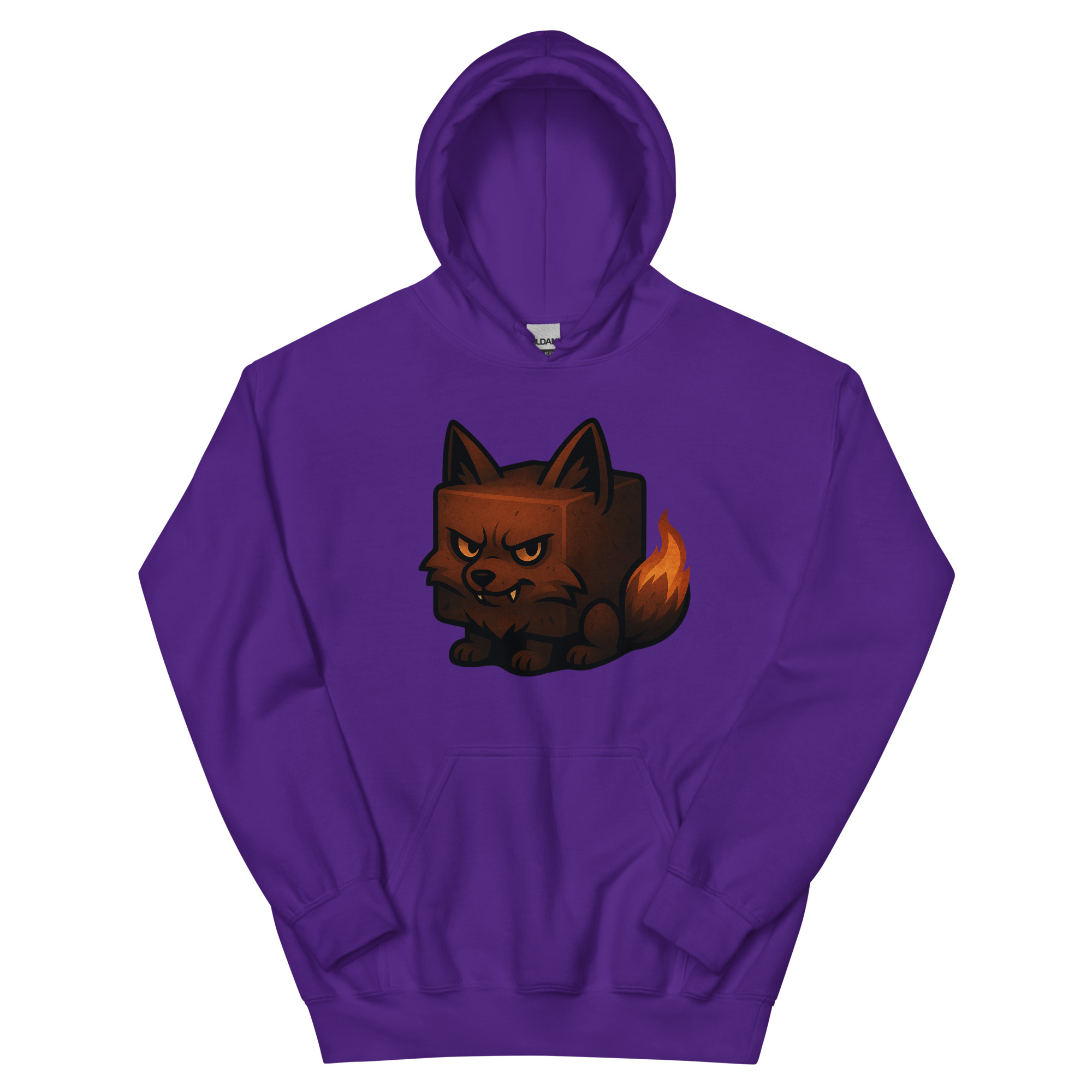 Dicemals Würfelfuchs – Düstere Würfelform in Tiergestalt - DTF-Unisex-Kapuzenpullover – Bild 5