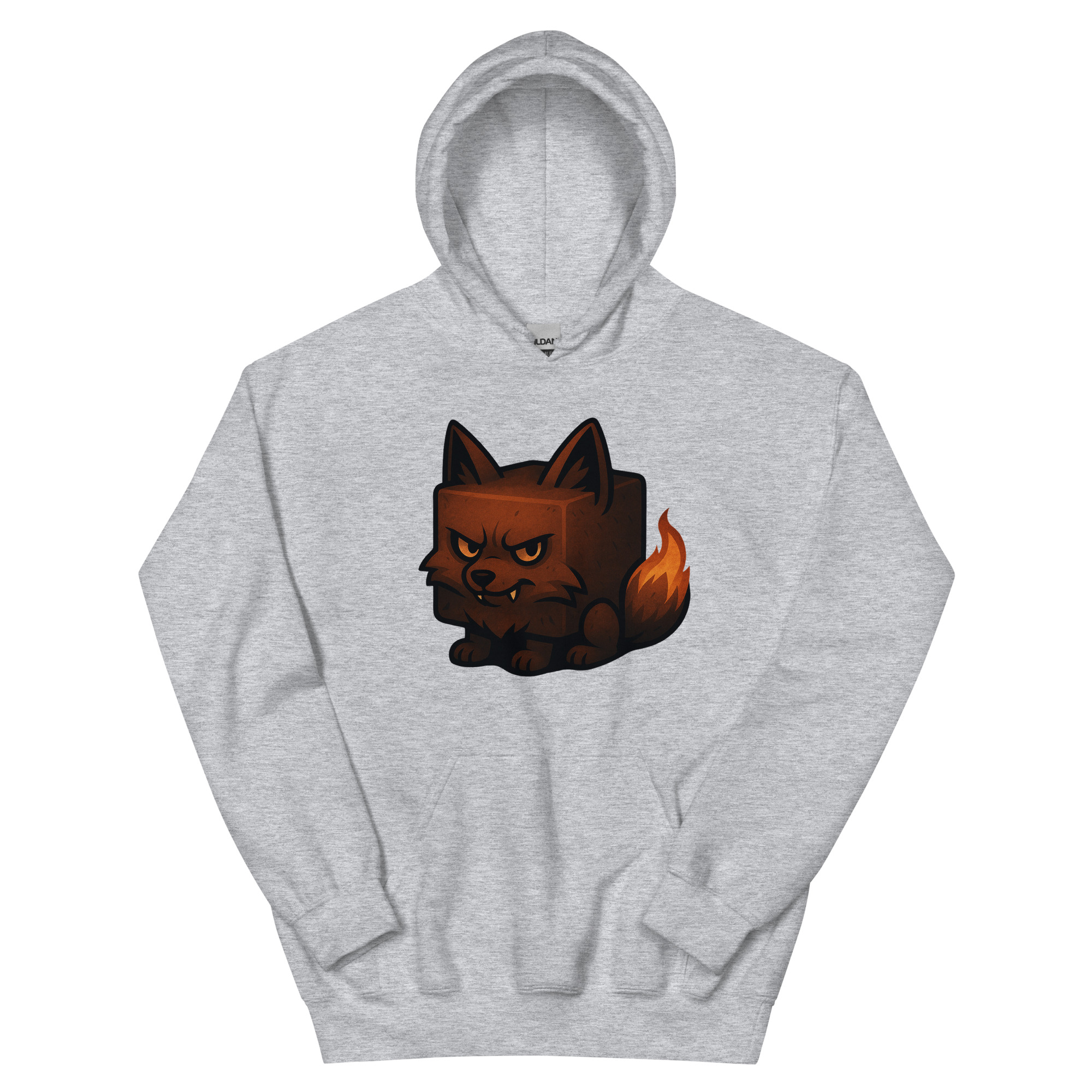 Dicemals Würfelfuchs – Düstere Würfelform in Tiergestalt - DTF-Unisex-Kapuzenpullover – Bild 17