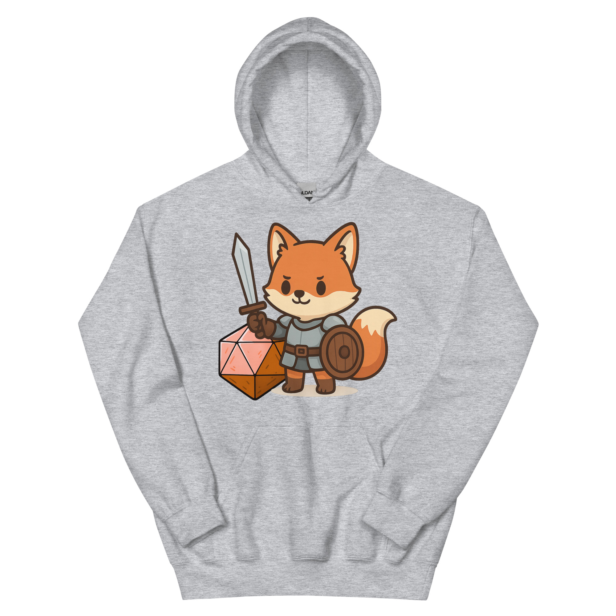 Würfelfuchs-Krieger - DTF-Unisex-Kapuzenpullover – Bild 17