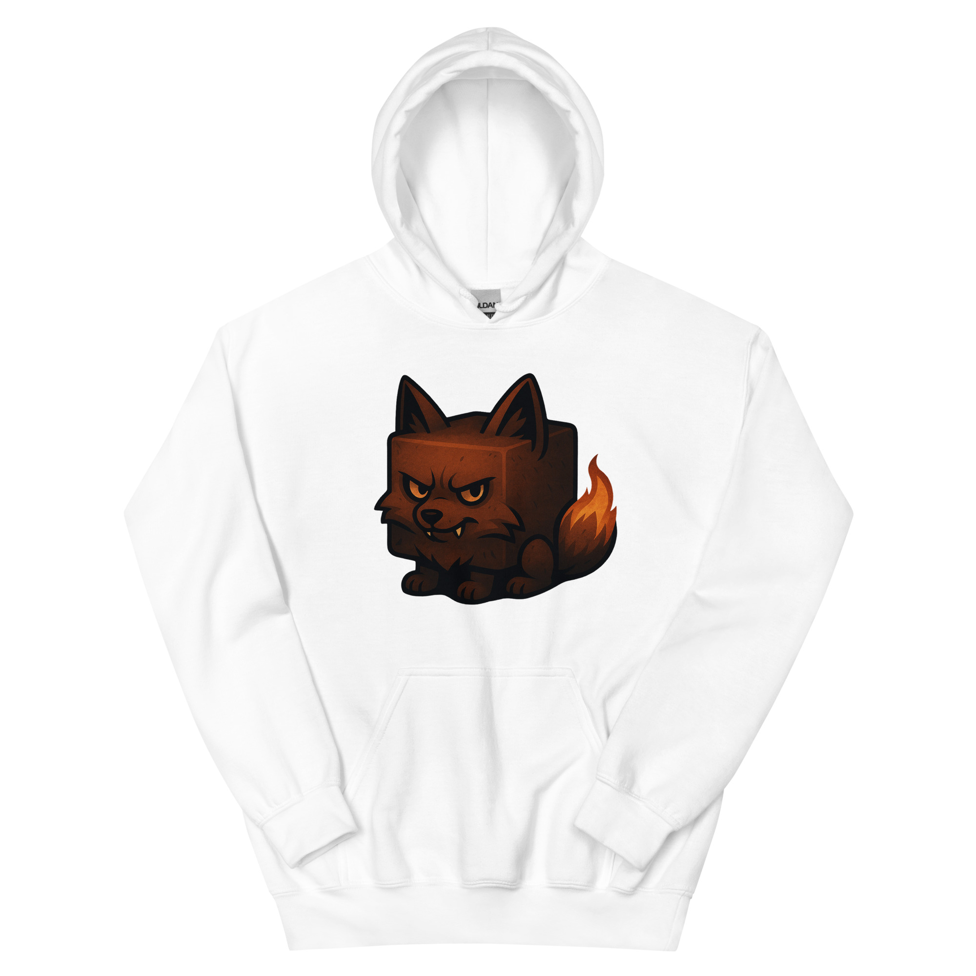 Dicemals Würfelfuchs – Düstere Würfelform in Tiergestalt - DTF-Unisex-Kapuzenpullover – Bild 23