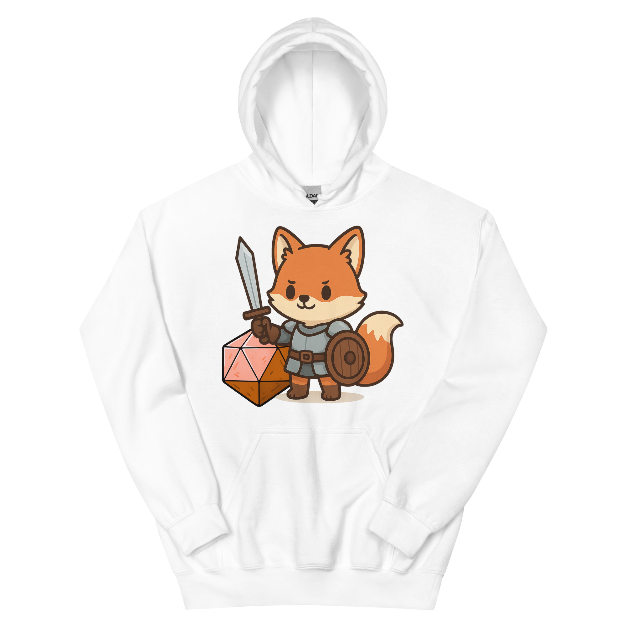 Würfelfuchs-Krieger - DTF-Unisex-Kapuzenpullover – Bild 23