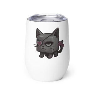 Dicemals Würfelkatze – Düstere Würfelform in Tiergestalt - Weinbecher 355 ml (12 oz)