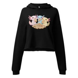 Axolotl RPG-Cookie Party - DTF-Crop-Hoodie