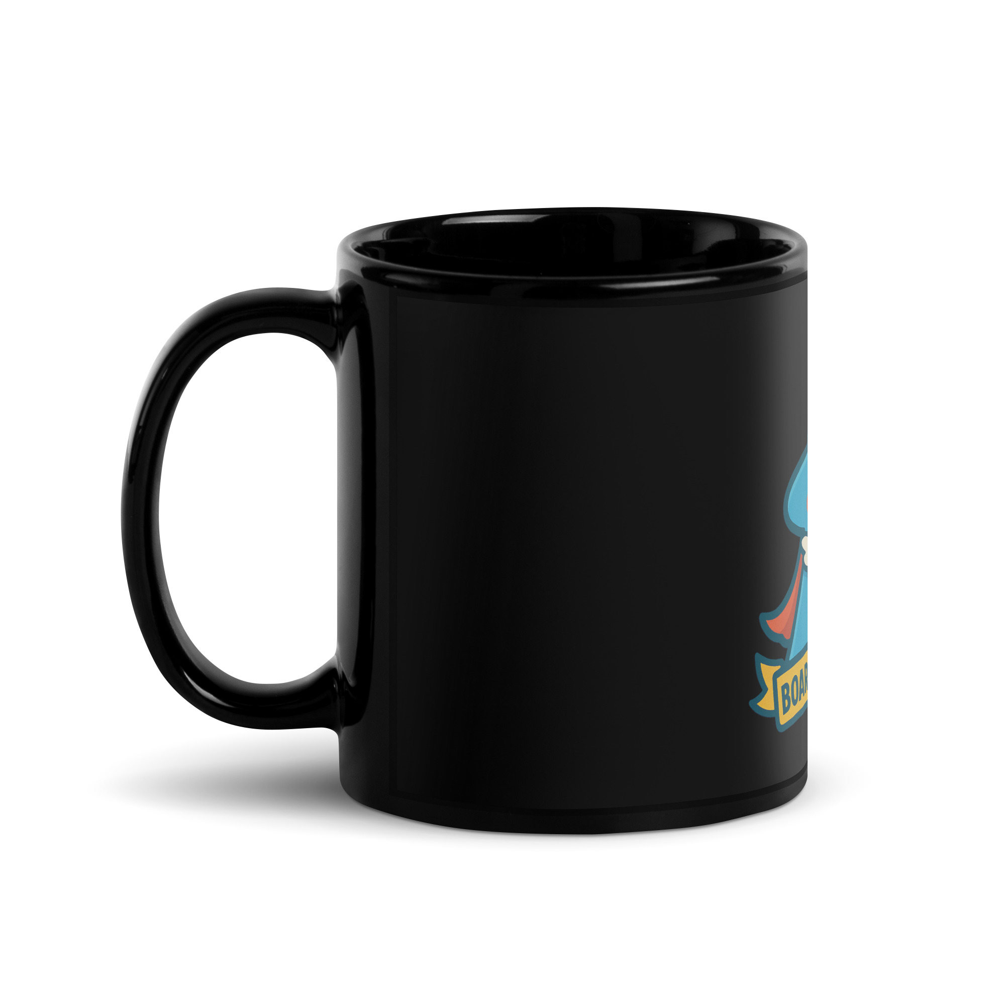 Board Game Queen – Royal Meeple Edition - Schwarze glänzende Tasse 325ml (11oz) | 444ml (15oz) – Bild 3