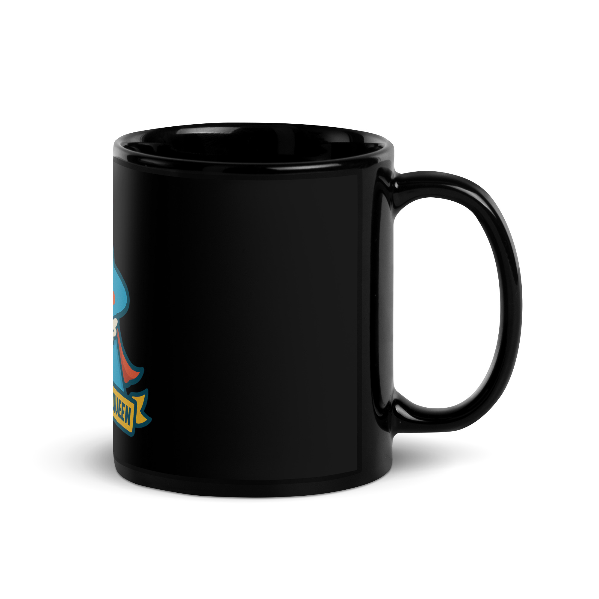 Board Game Queen – Royal Meeple Edition - Schwarze glänzende Tasse 325ml (11oz) | 444ml (15oz) – Bild 4