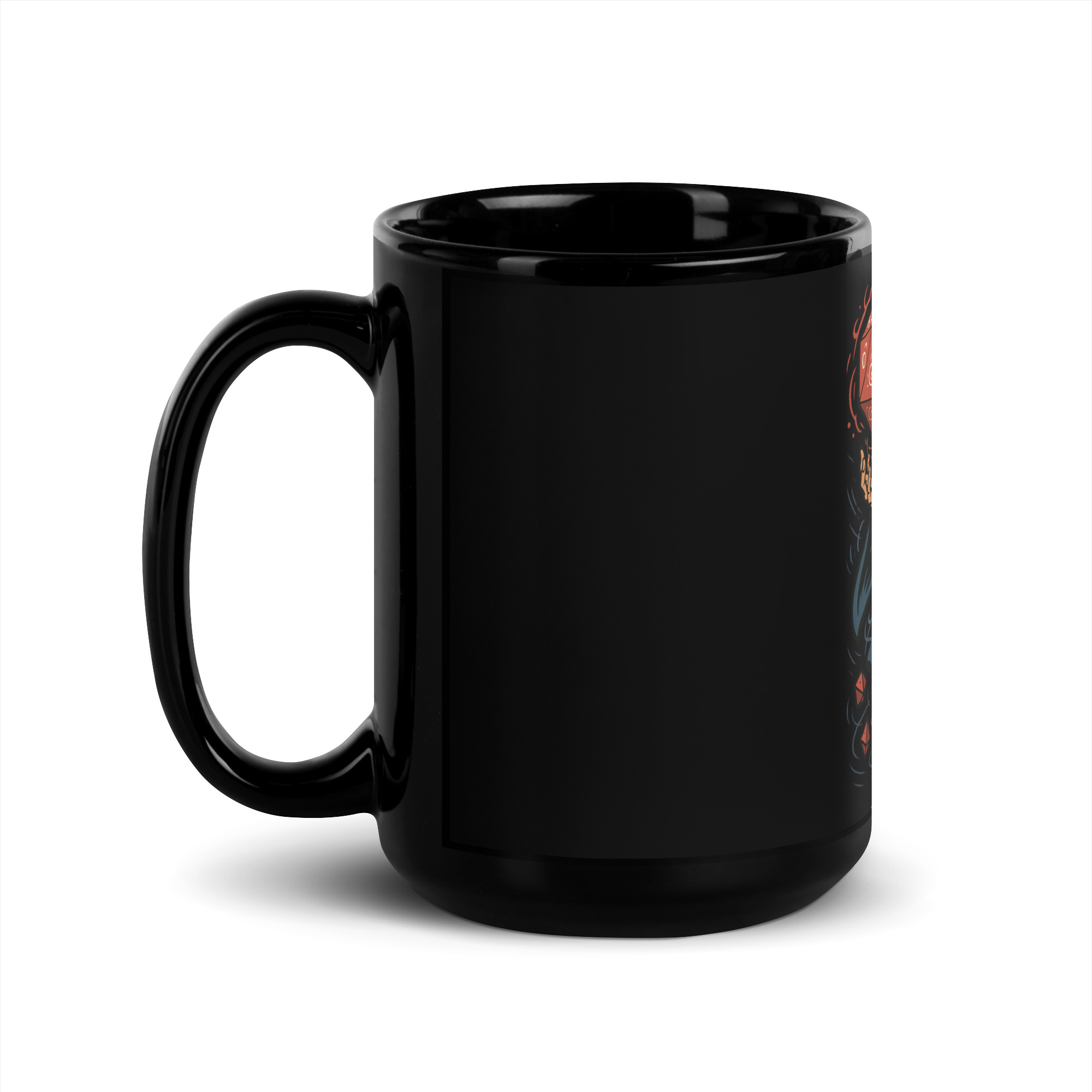 Arcane Dice Mage - Schwarze glänzende Tasse 325ml (11oz) | 444ml (15oz) – Bild 5