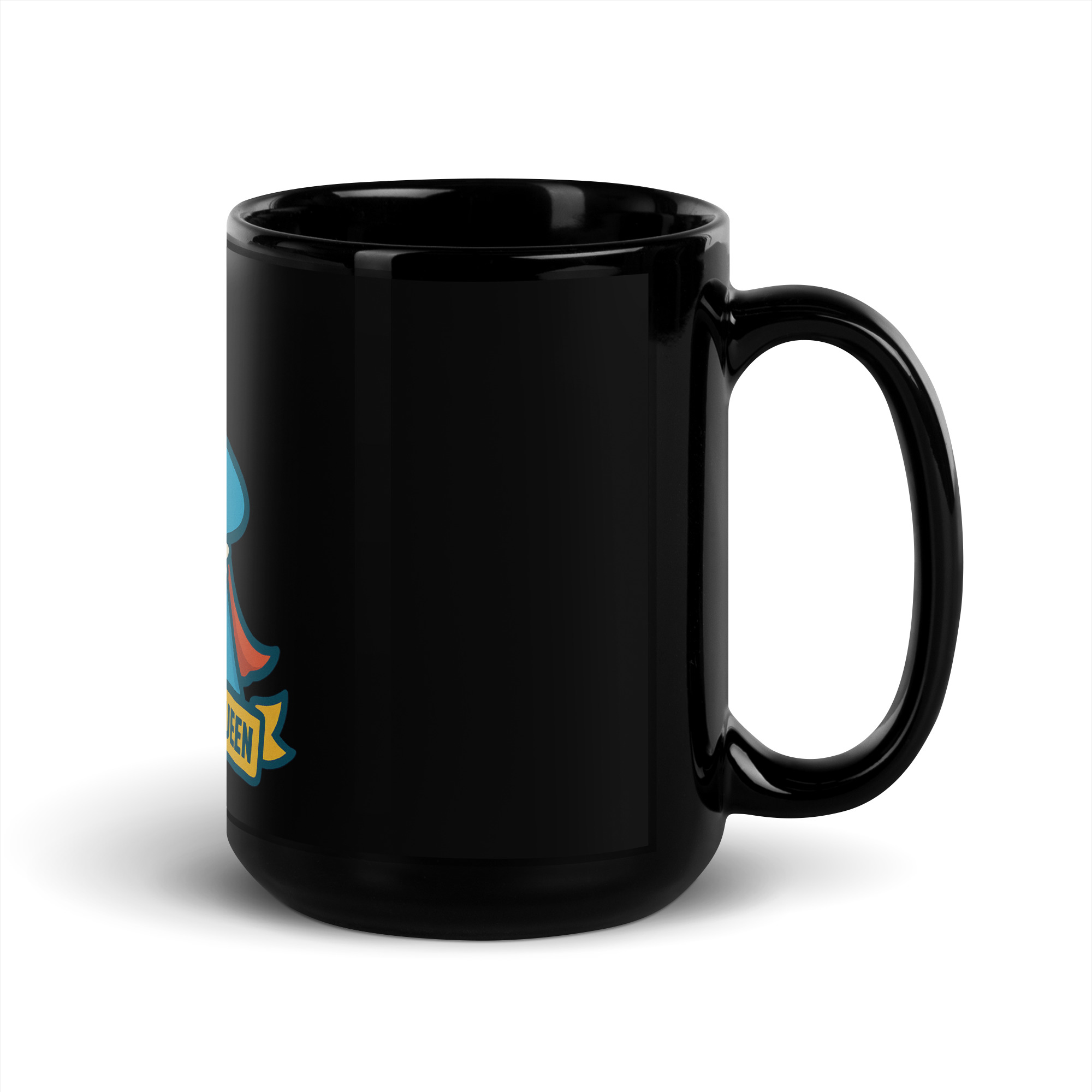 Board Game Queen – Royal Meeple Edition - Schwarze glänzende Tasse 325ml (11oz) | 444ml (15oz) – Bild 6