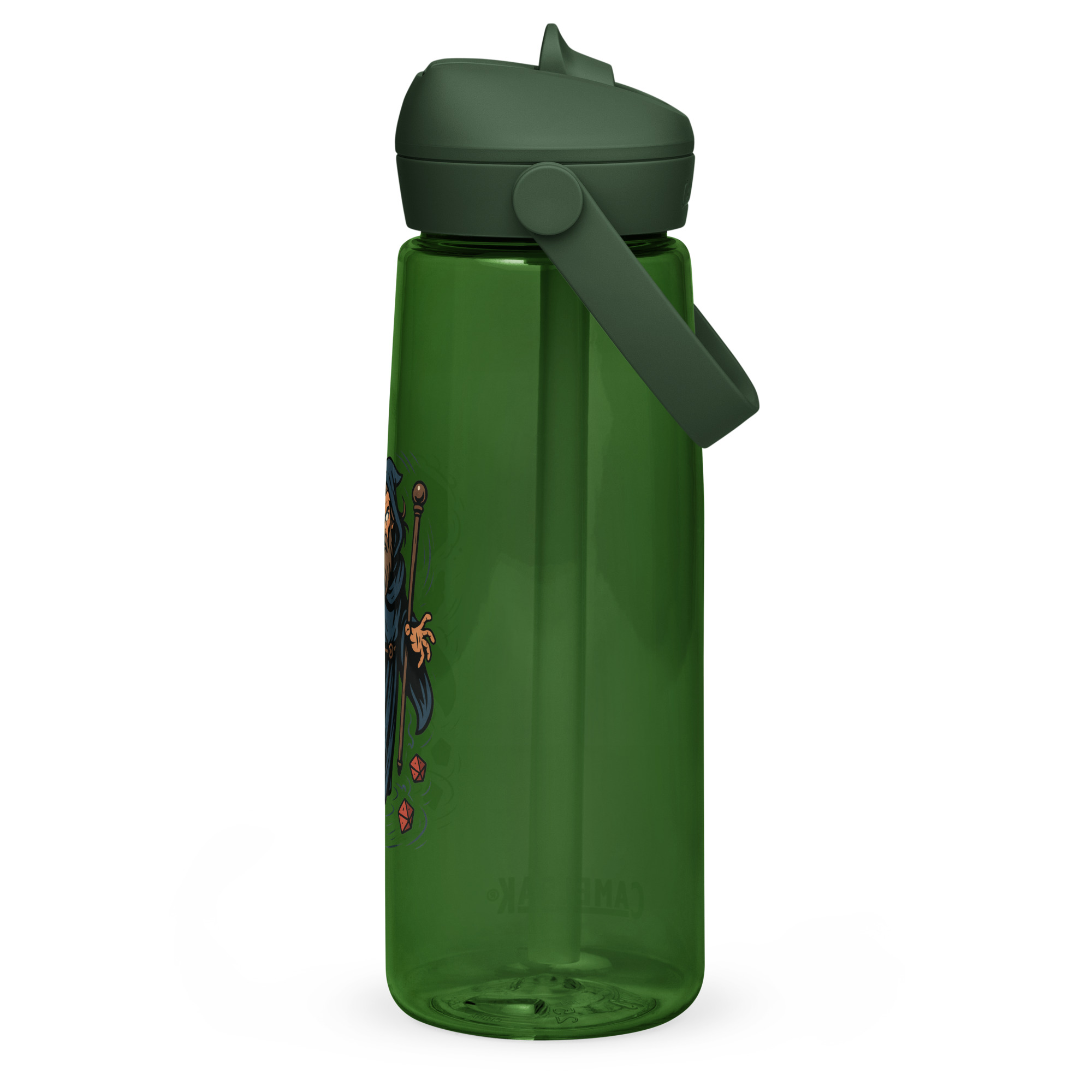 Arcane Dice Mage - Wasserflasche mit umklappbarem Trinkhalm 739ml (25oz) – Bild 3