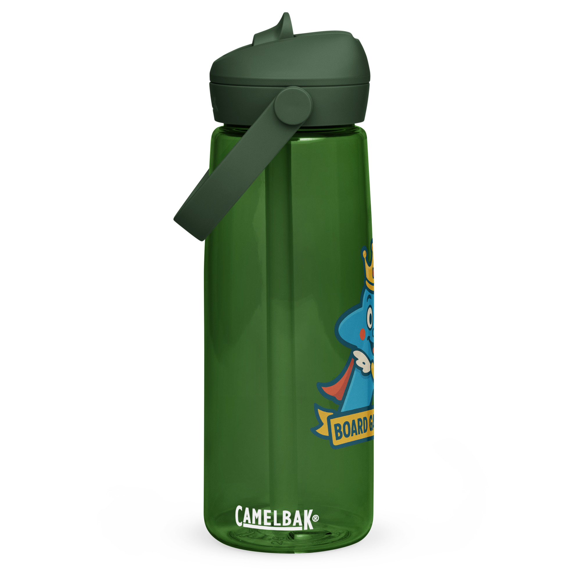 Board Game Queen – Royal Meeple Edition - Wasserflasche mit umklappbarem Trinkhalm 739ml (25oz) – Bild 4