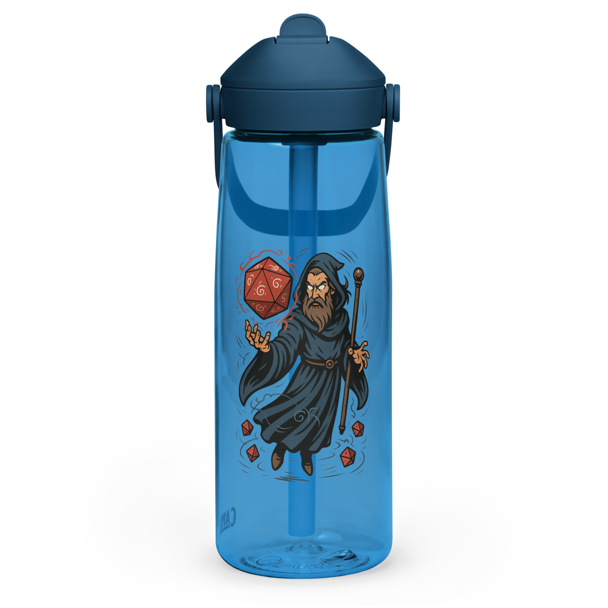 Arcane Dice Mage - Wasserflasche mit umklappbarem Trinkhalm 739ml (25oz) – Bild 2