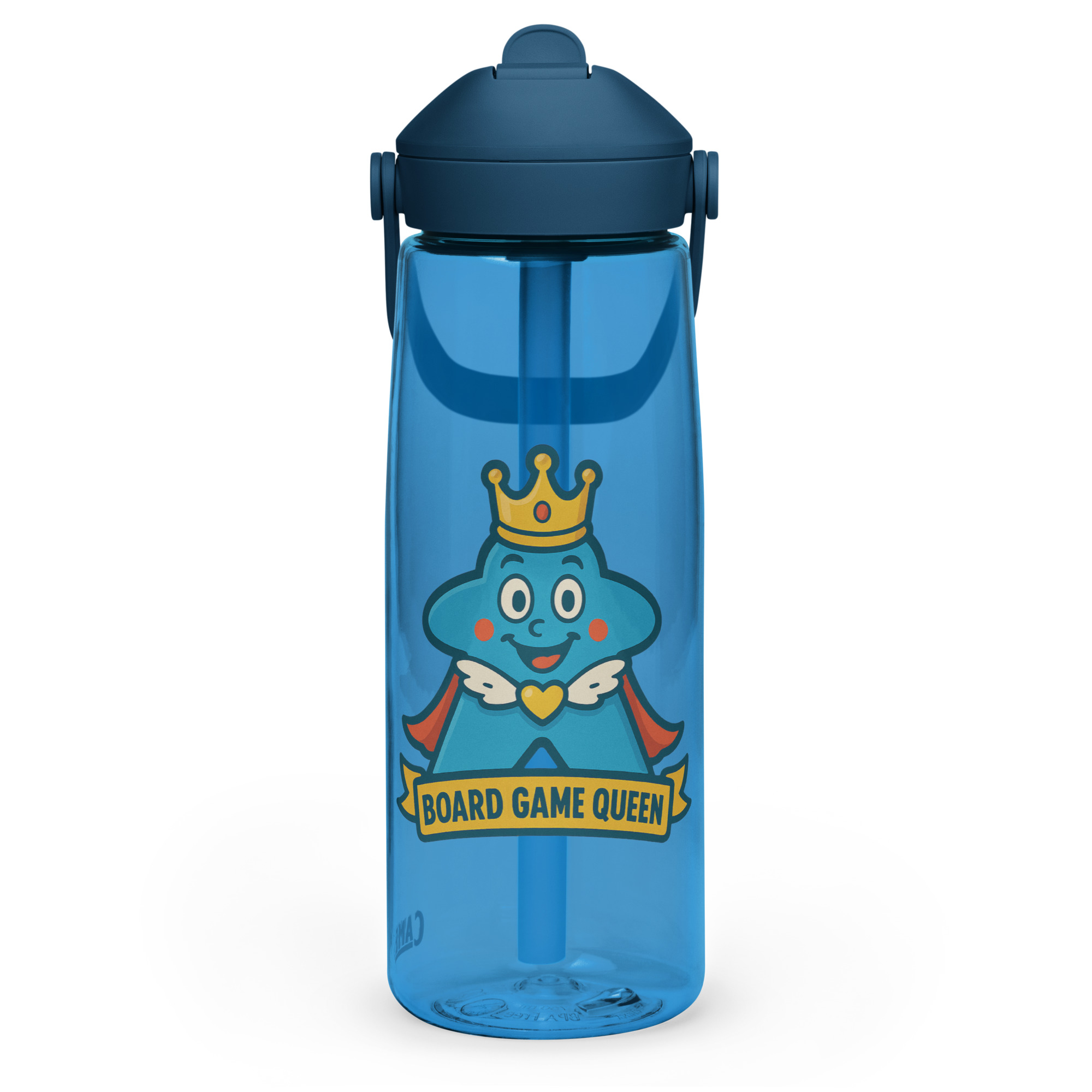 Board Game Queen – Royal Meeple Edition - Wasserflasche mit umklappbarem Trinkhalm 739ml (25oz) – Bild 8